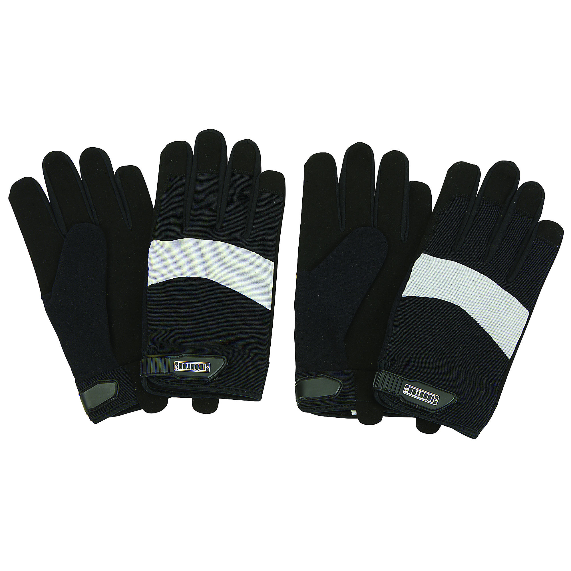 Ironton Men's High-Dexterity General-Purpose Work Gloves, 2 Pairs,  Black/Gray, 2XL