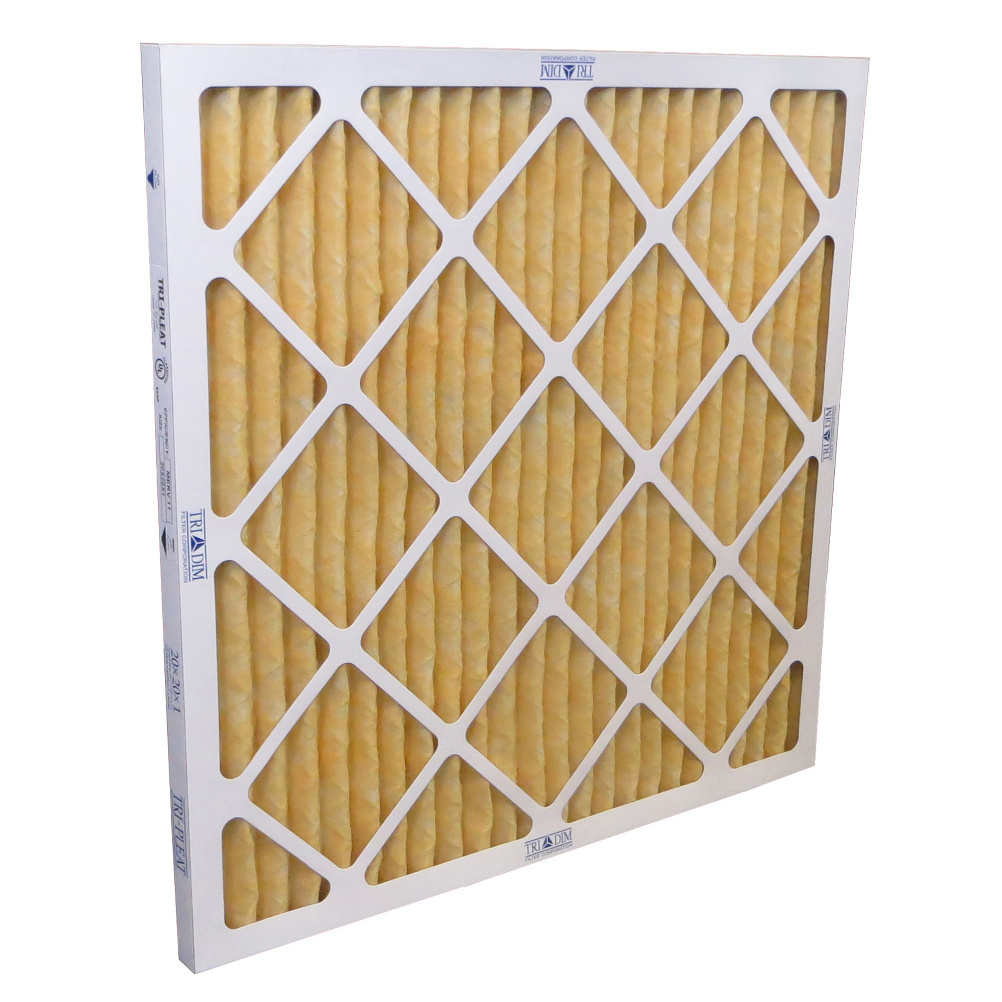 TriDim, 14x20x1 PRO Merv 11 3-month air filter 12Pk, Width 14 in ...