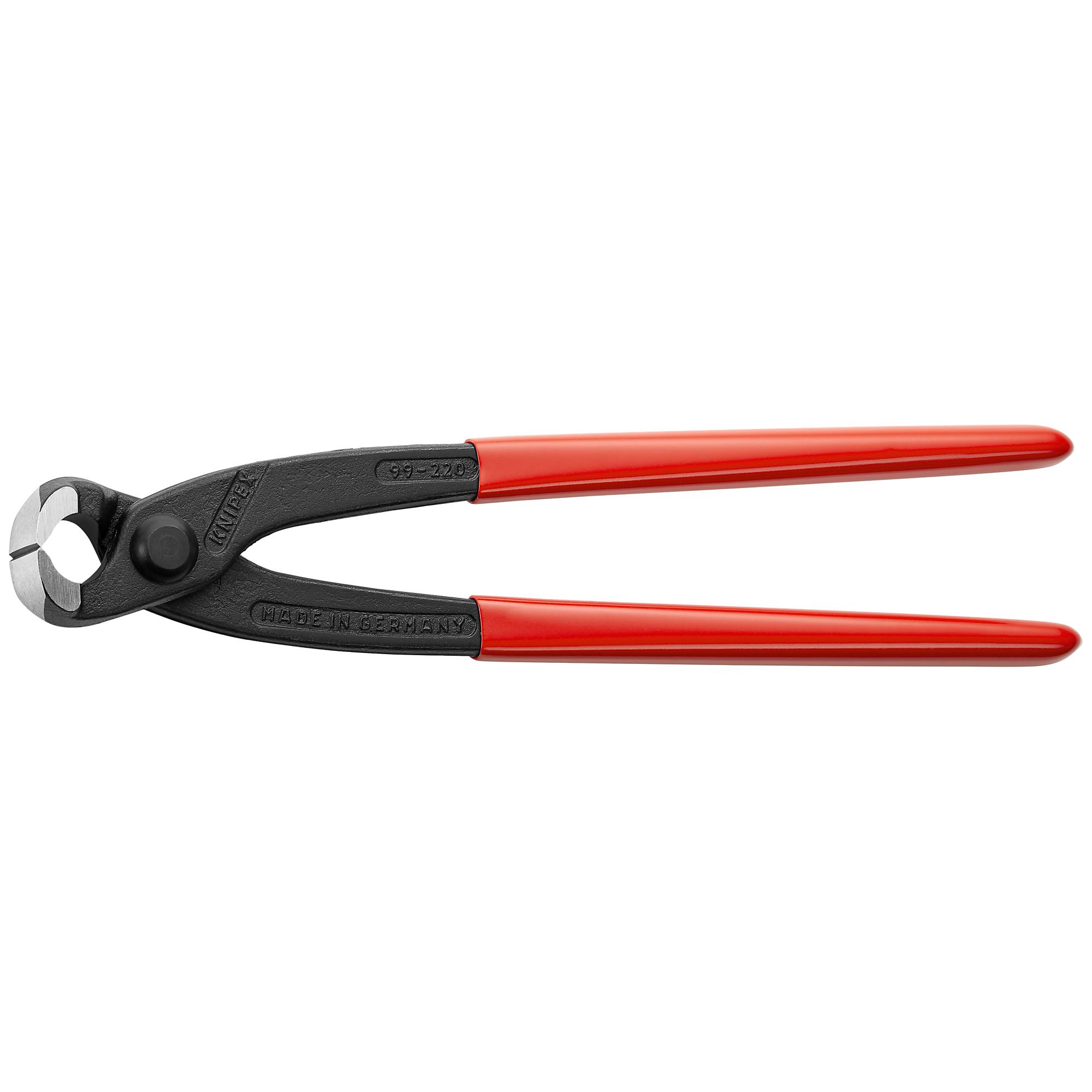 KNIPEX Concreters' Nippers - 8.75in., Plastic Coating, Steel, 0.094in. Jaw Capacity, Model# 99 01 220 SBA