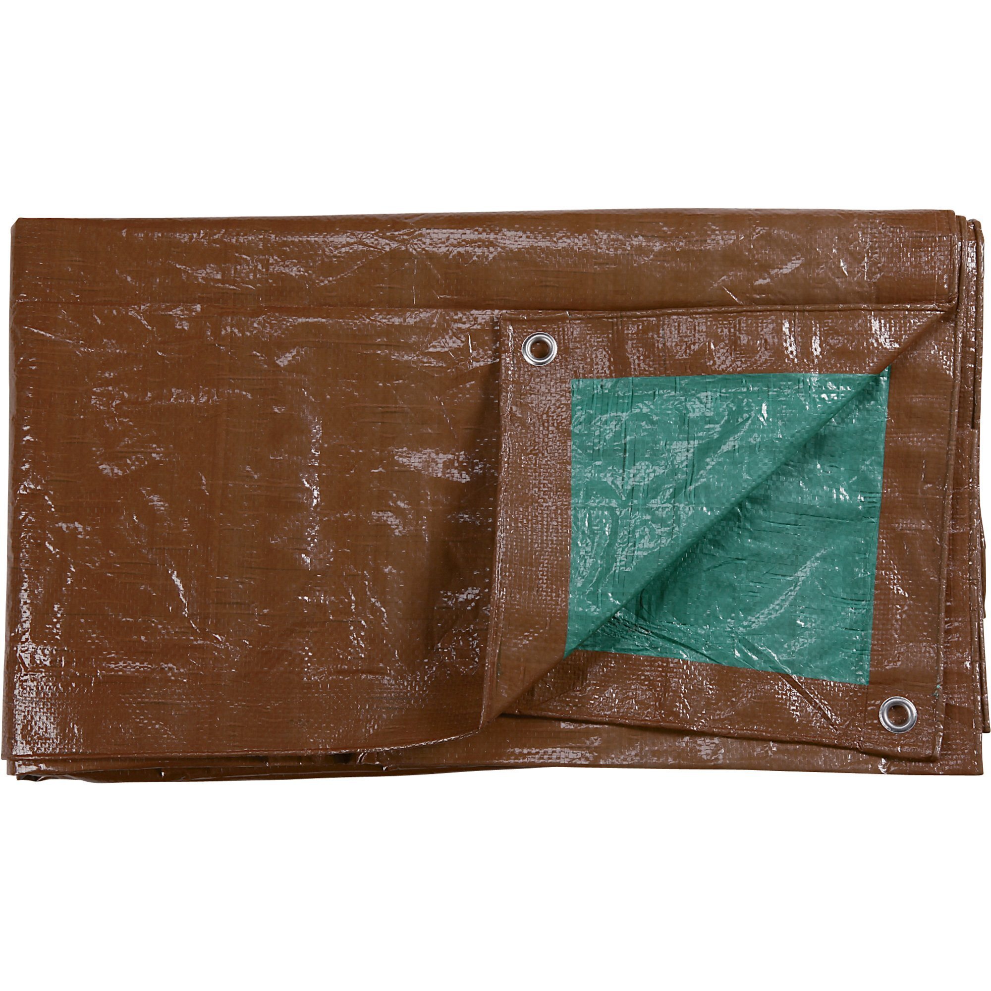 Roughneck 3-Oz. Heavy-Duty Tarp, Brown/Green, 6ft. x 8ft.