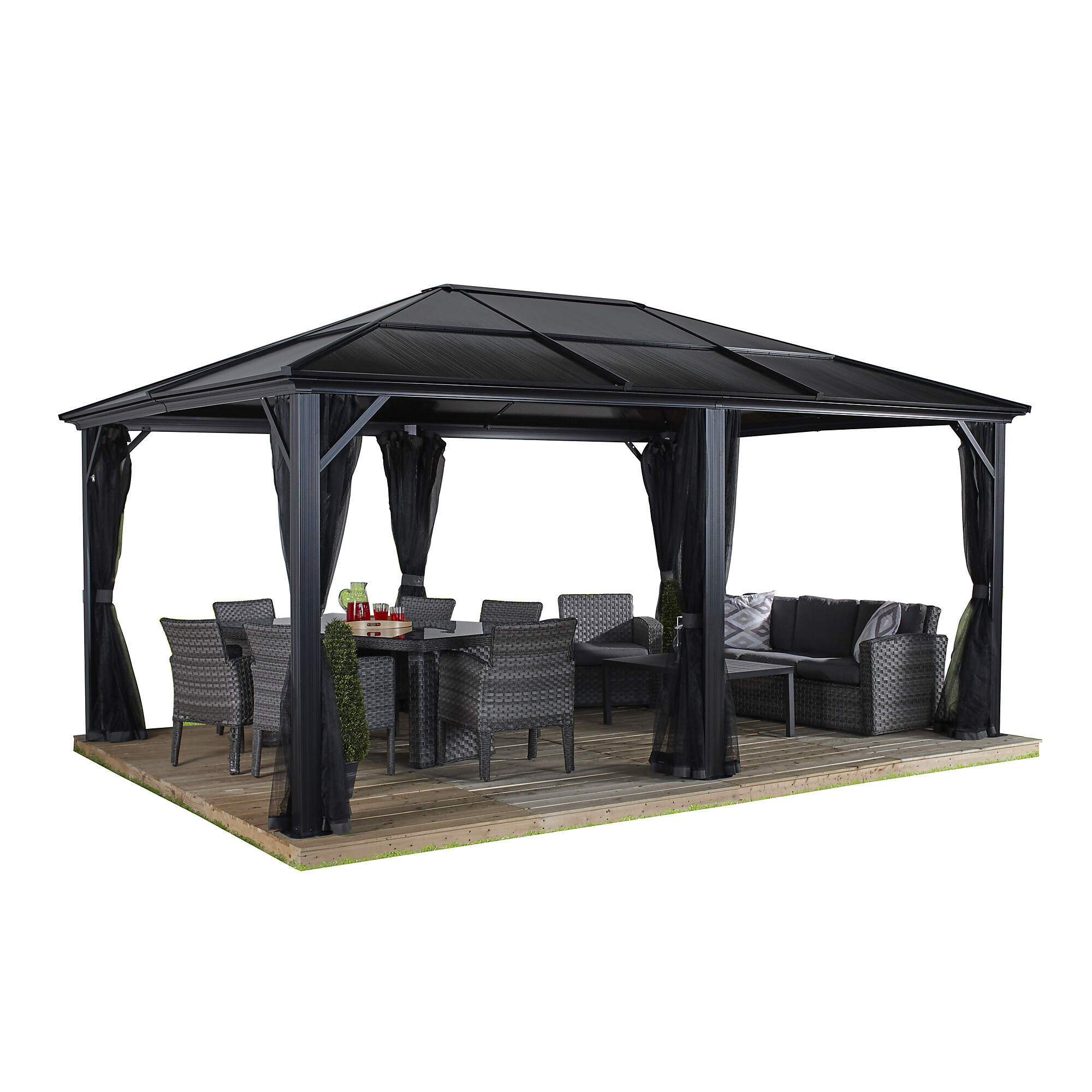 ShelterLogic Sojag, Meridien Gazebo 12 x 16 500-9162950 Color Gray