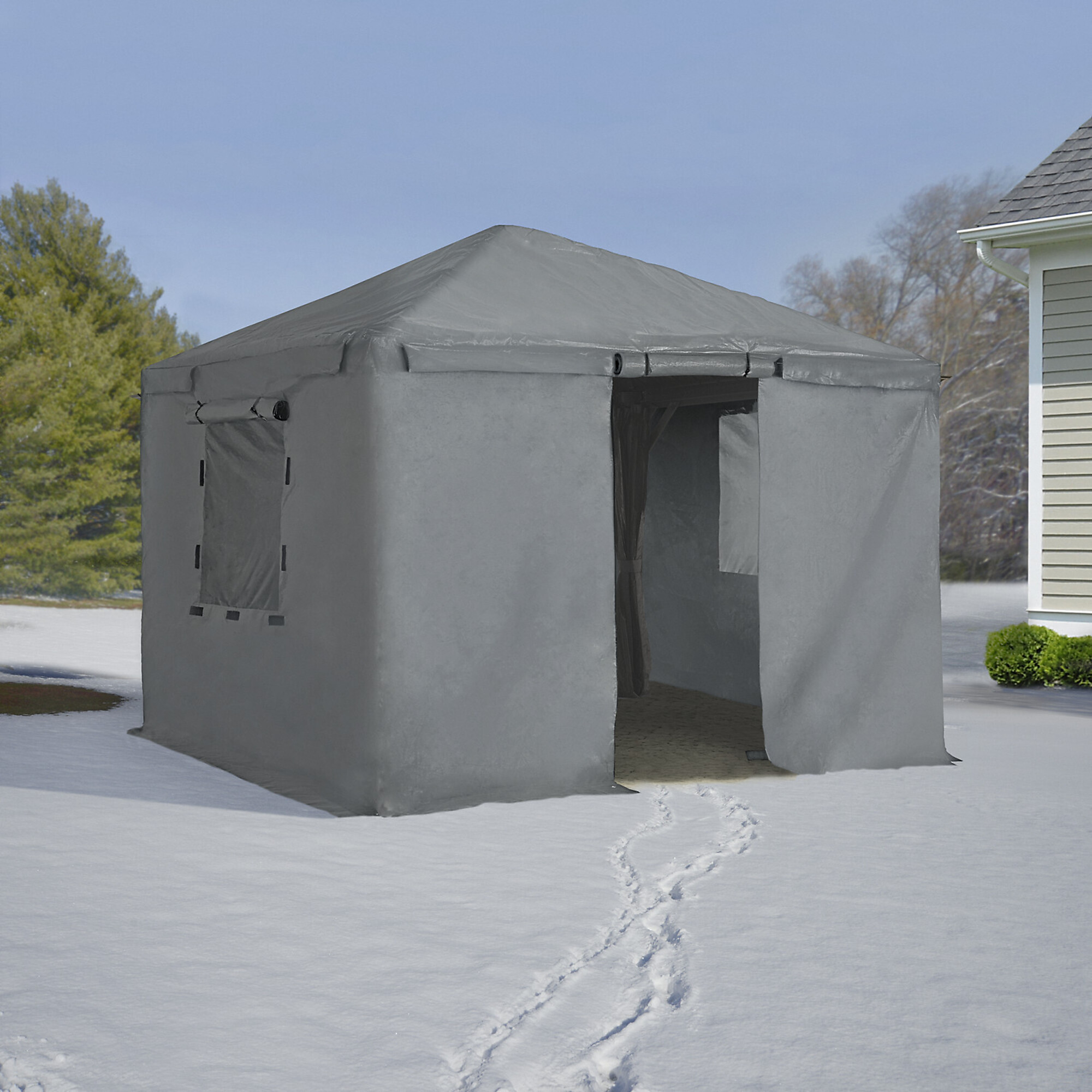 ShelterLogic Sojag, Universal Winter cover 8x8 135-9166934 Color Gray, Shape Other, Frame Material Fabric, Model# 135-9166934