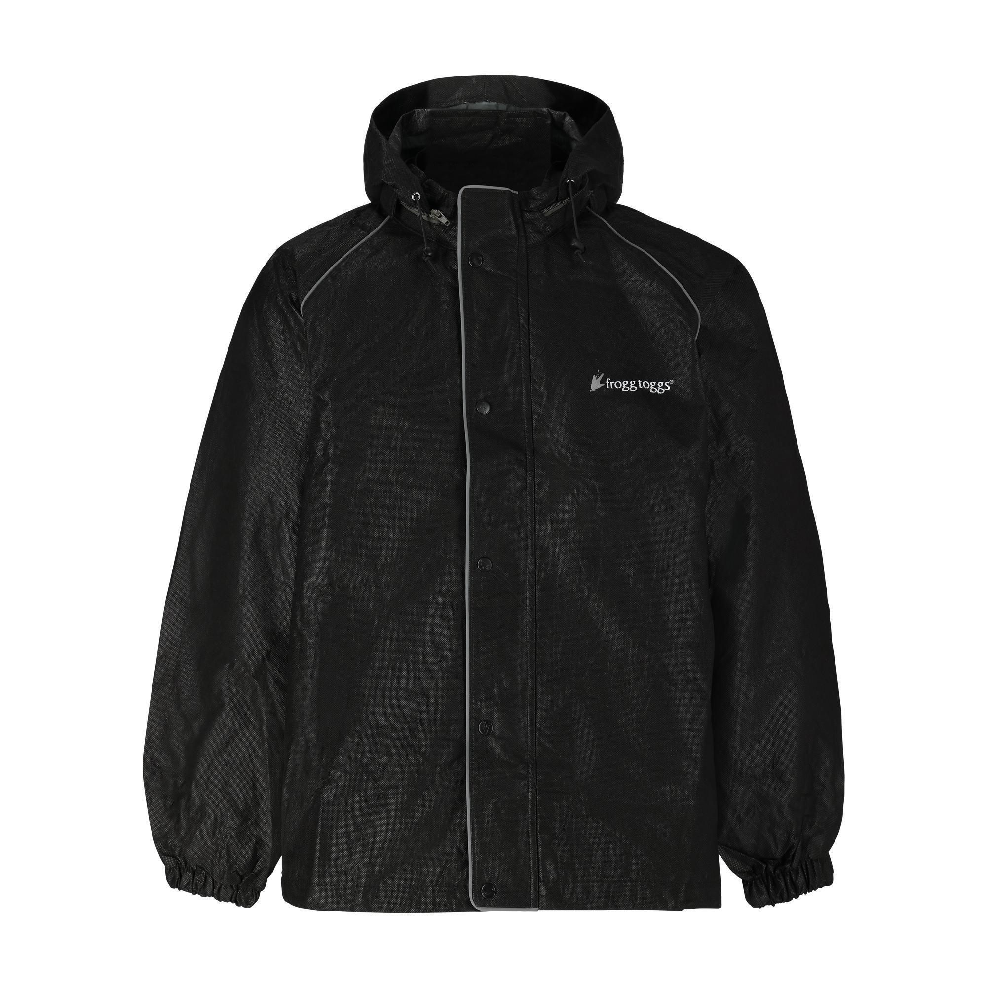frogg toggs, Road Toad Reflective Jacket, Size XL, Color Black 