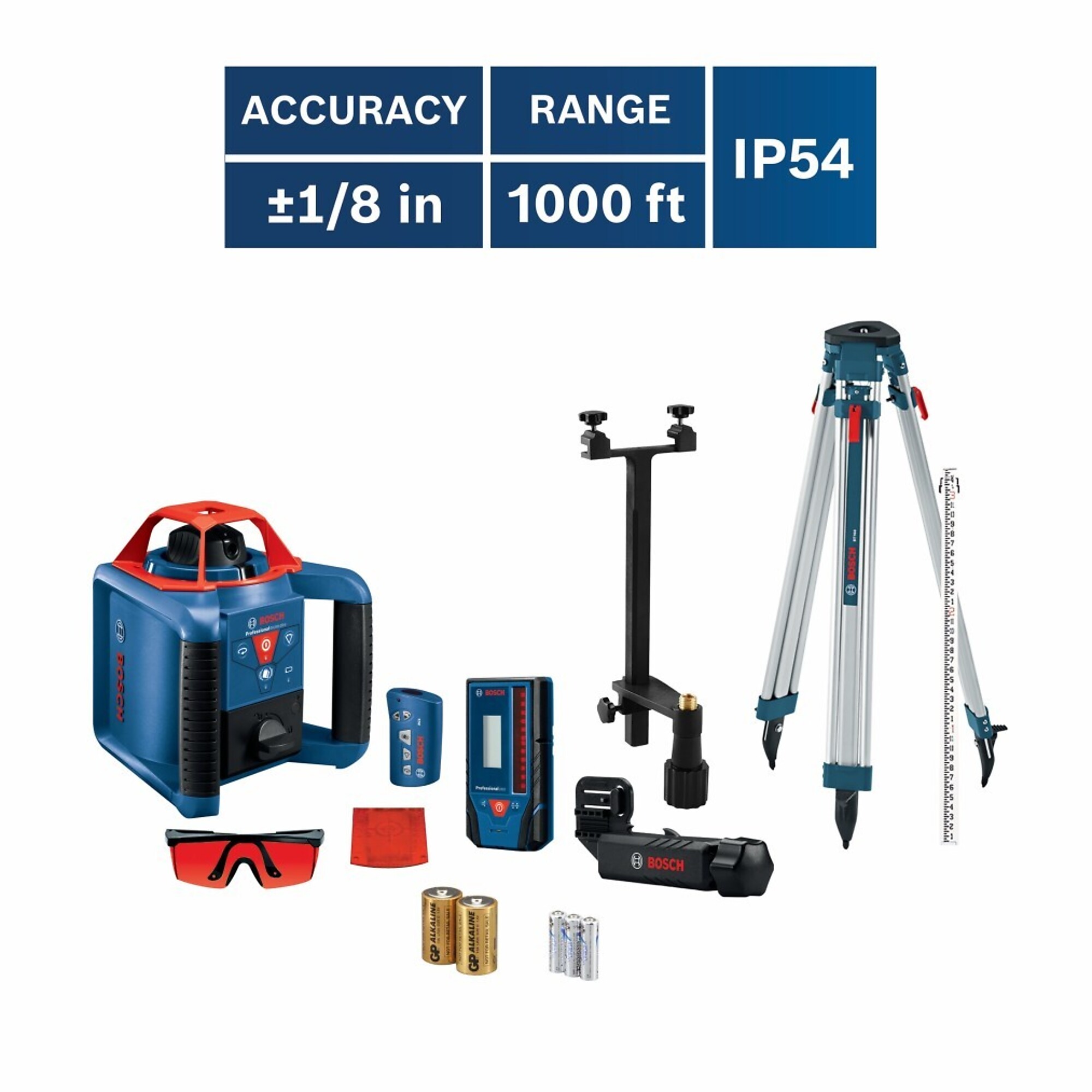 Bosch, REVOLVE900 SelfLeveling Rotary Laser Kit, Level Type Rotar