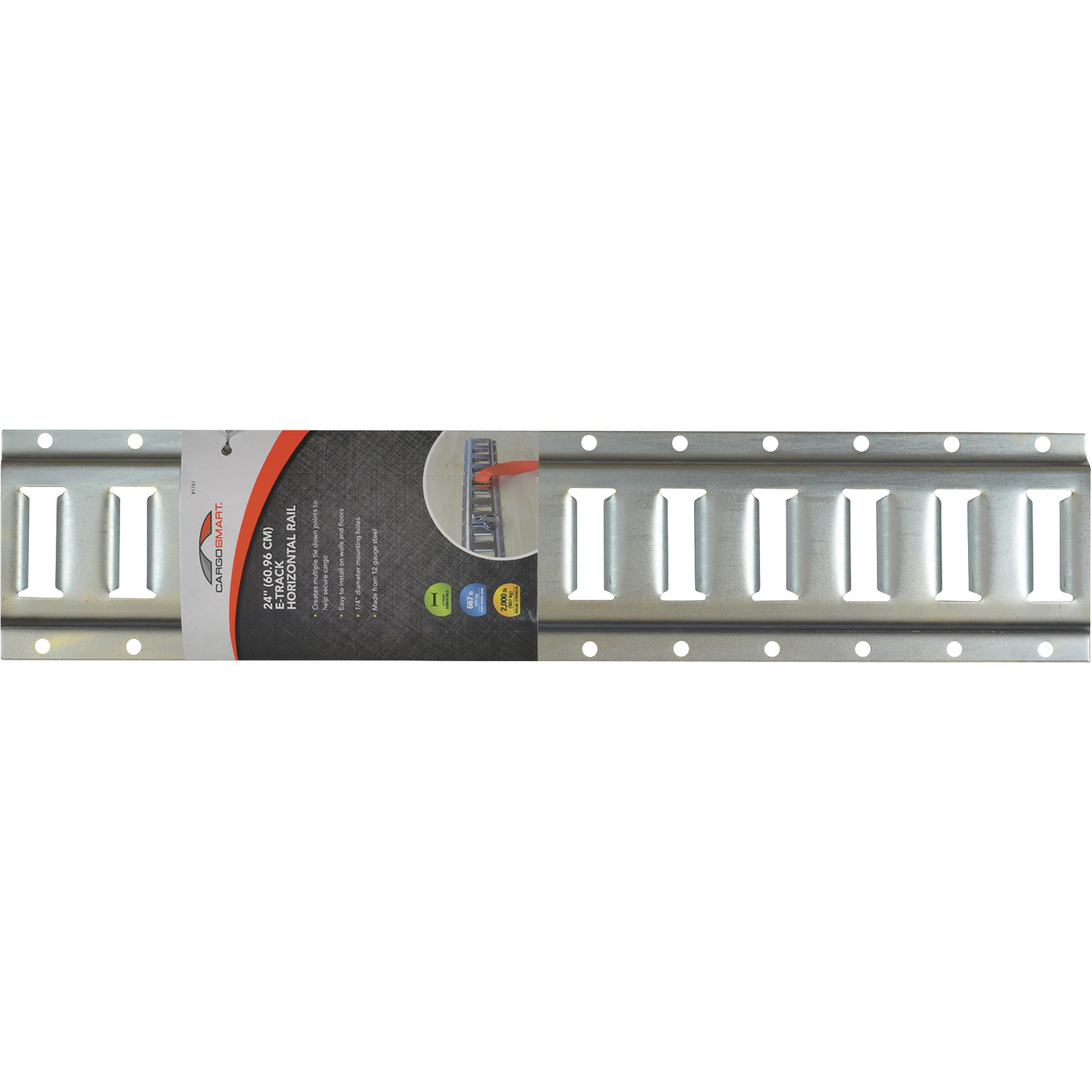 CargoSmart Horizontal E-Track Rail, 24in.L x 5in.W
