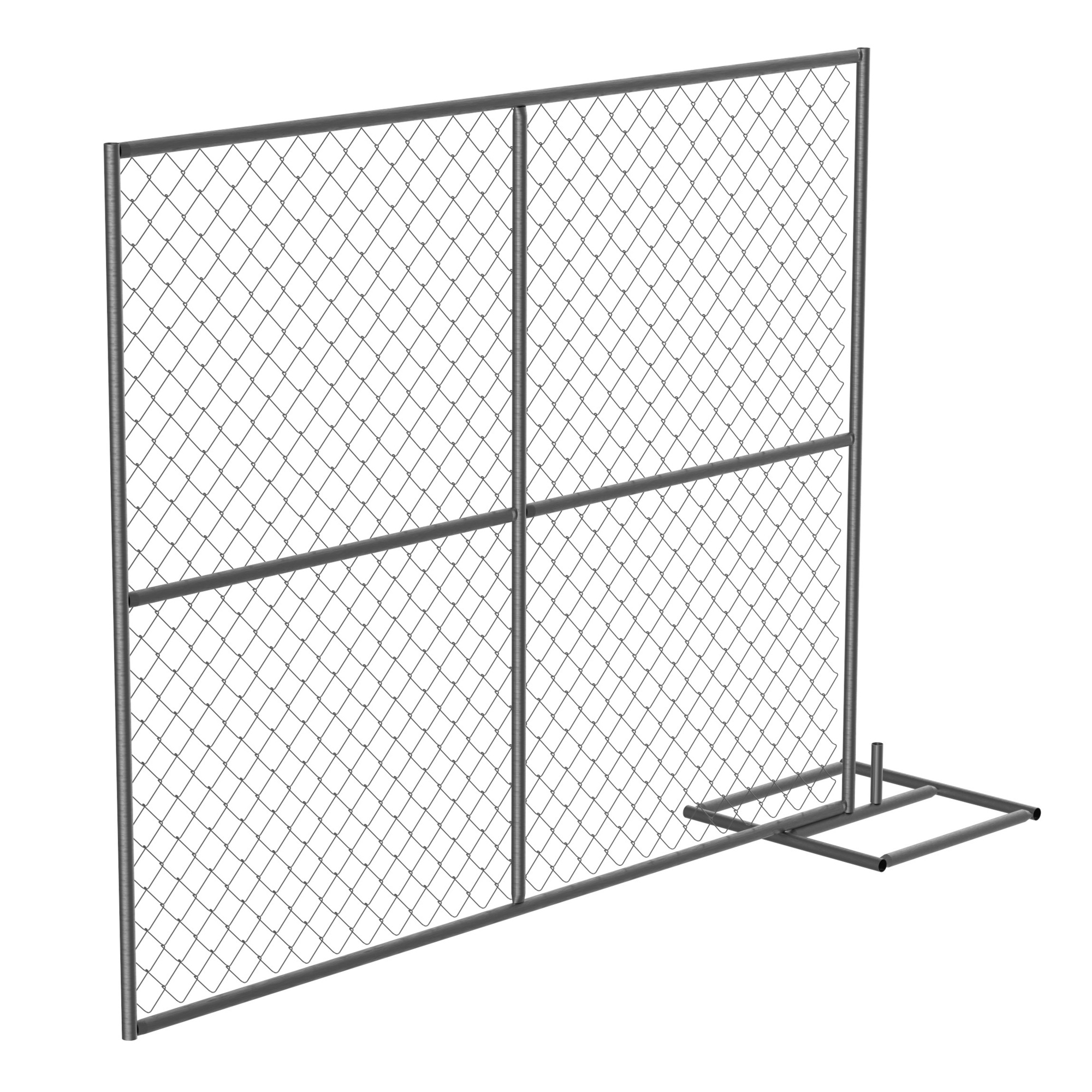 Vestil Construction Barrier Add-On Unit for Hrails - 102in. Width, Steel Tubing, Gray, Model# HRAIL-A-9072