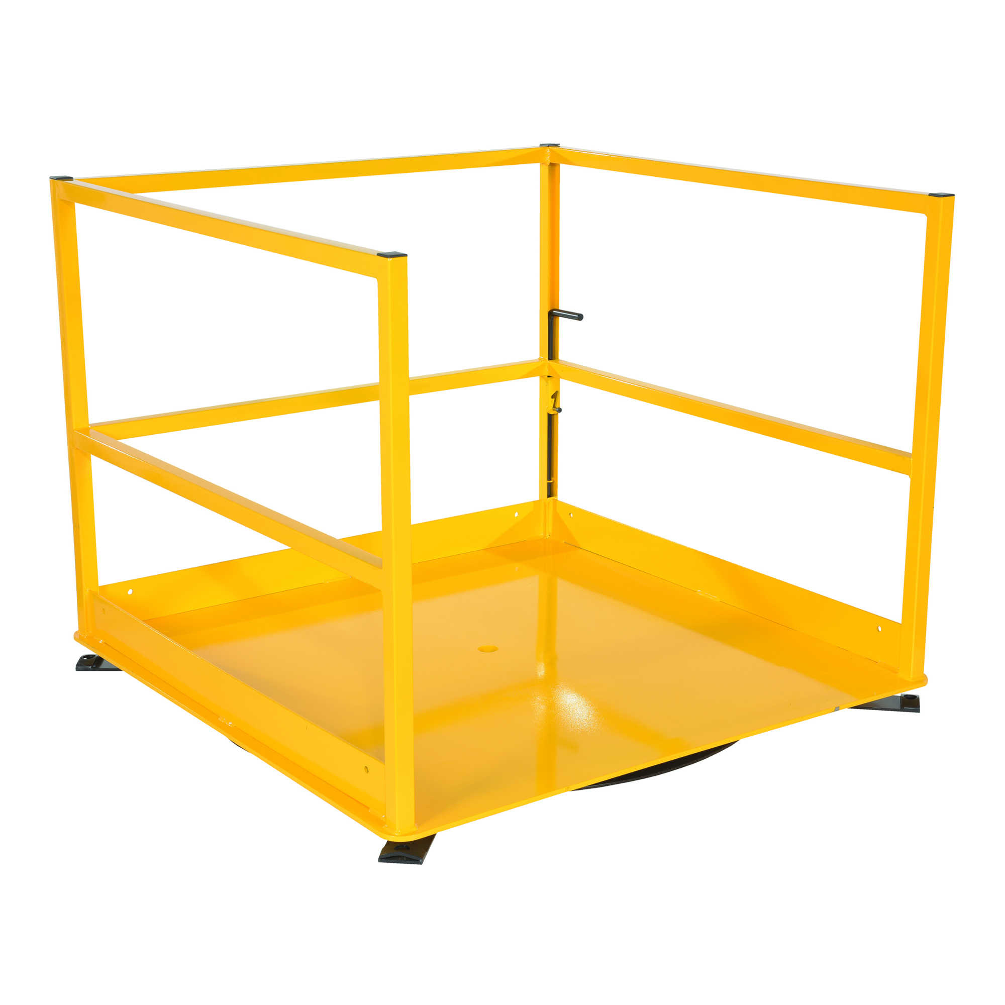 Vestil Steel Rotating Mezzanine Safety Gate System - 53in. Max Width, Yellow, Model# MEZZ-R5-4848