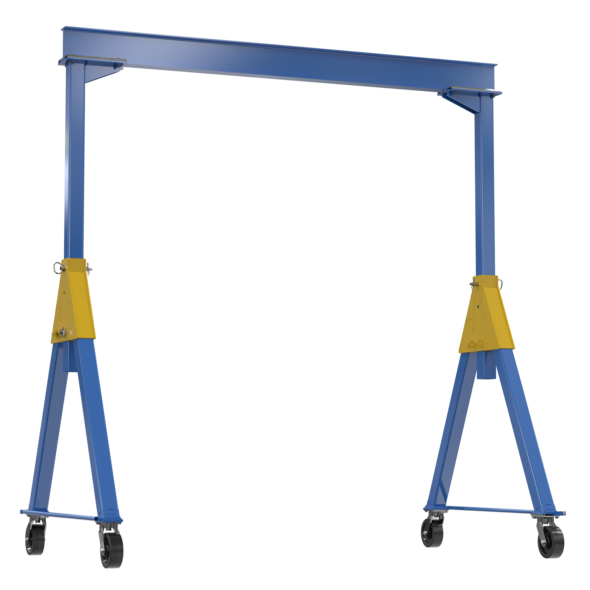 Vestil Steel Knockdown Fixed Crane - 8000-Lb. Capacity, Phenolic Casters, Model# FHSN-8-10