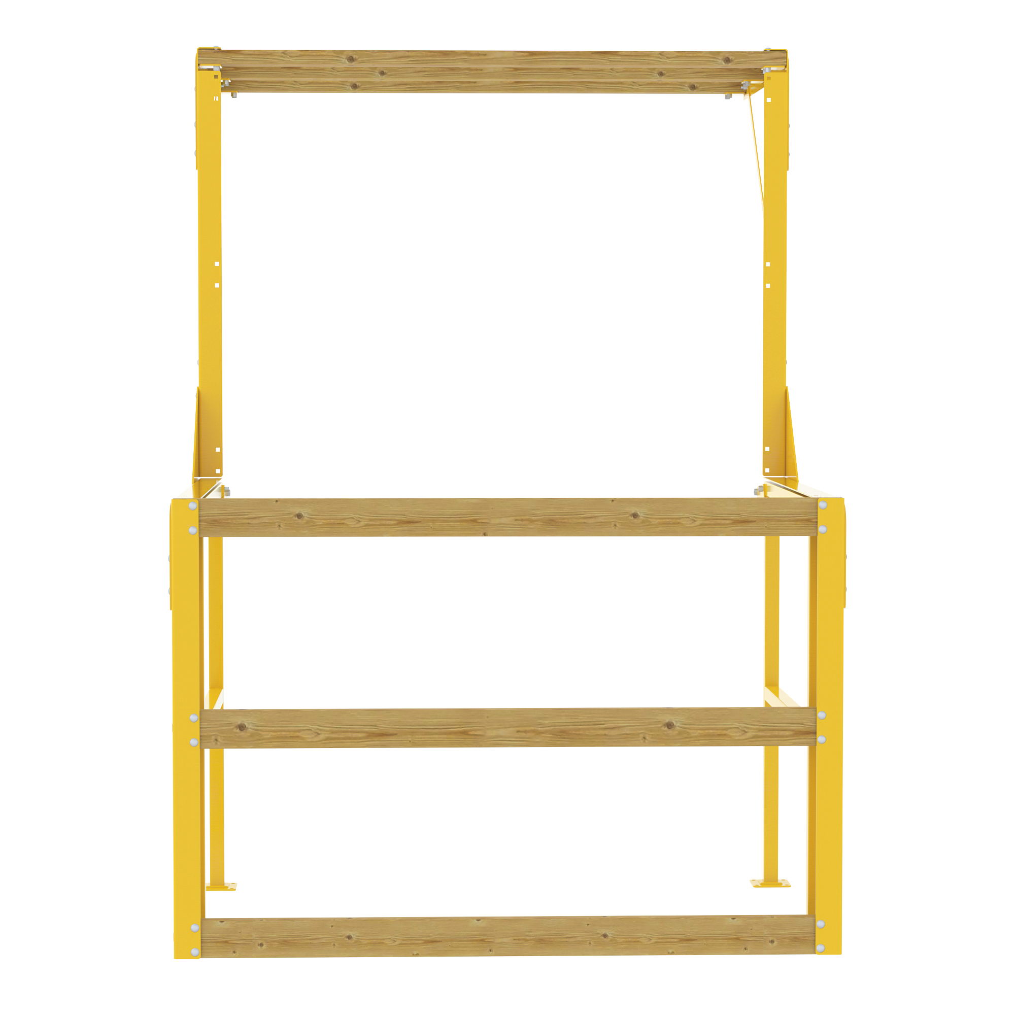 meda Vestil Steel Mezzanine Safety Gate - 96in. Max Width, Yellow