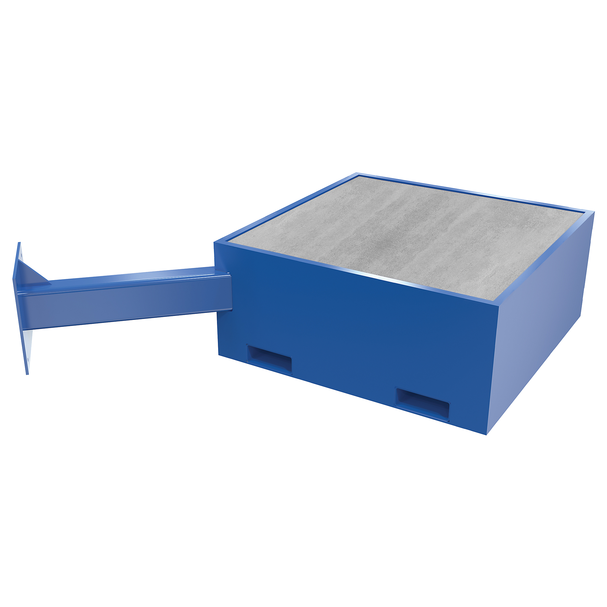Vestil Offset Base - 18in., Concrete-Filled, Floor Mount, Model# JIB-CBX-18-BC