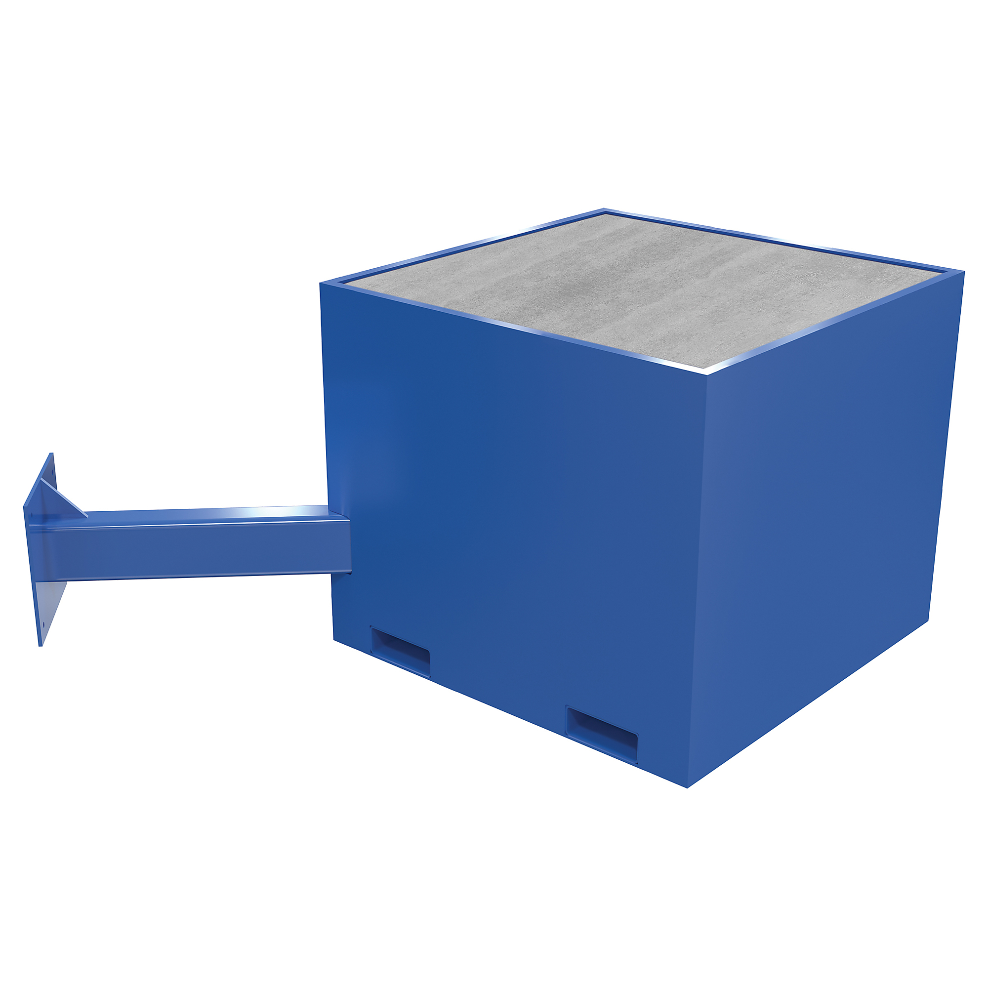 Vestil Offset Base - 36in., Concrete-Filled, Floor Mount, Model# JIB-CBX-36-BC