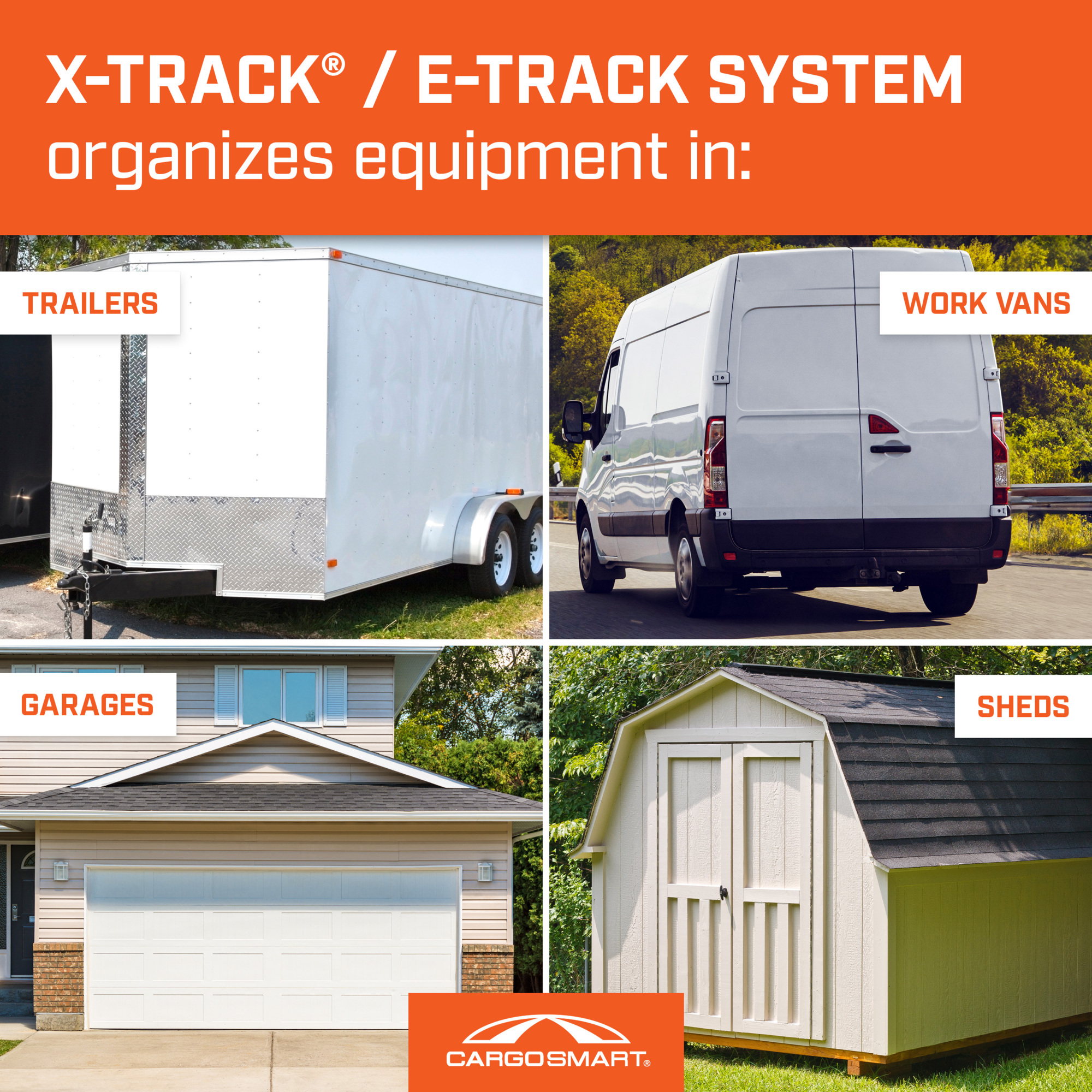 ETRO WRHA0195AV622X0800 関税送料込 CargoSmart Vertical E-Track Rail, 60in.L x 3.5in.W