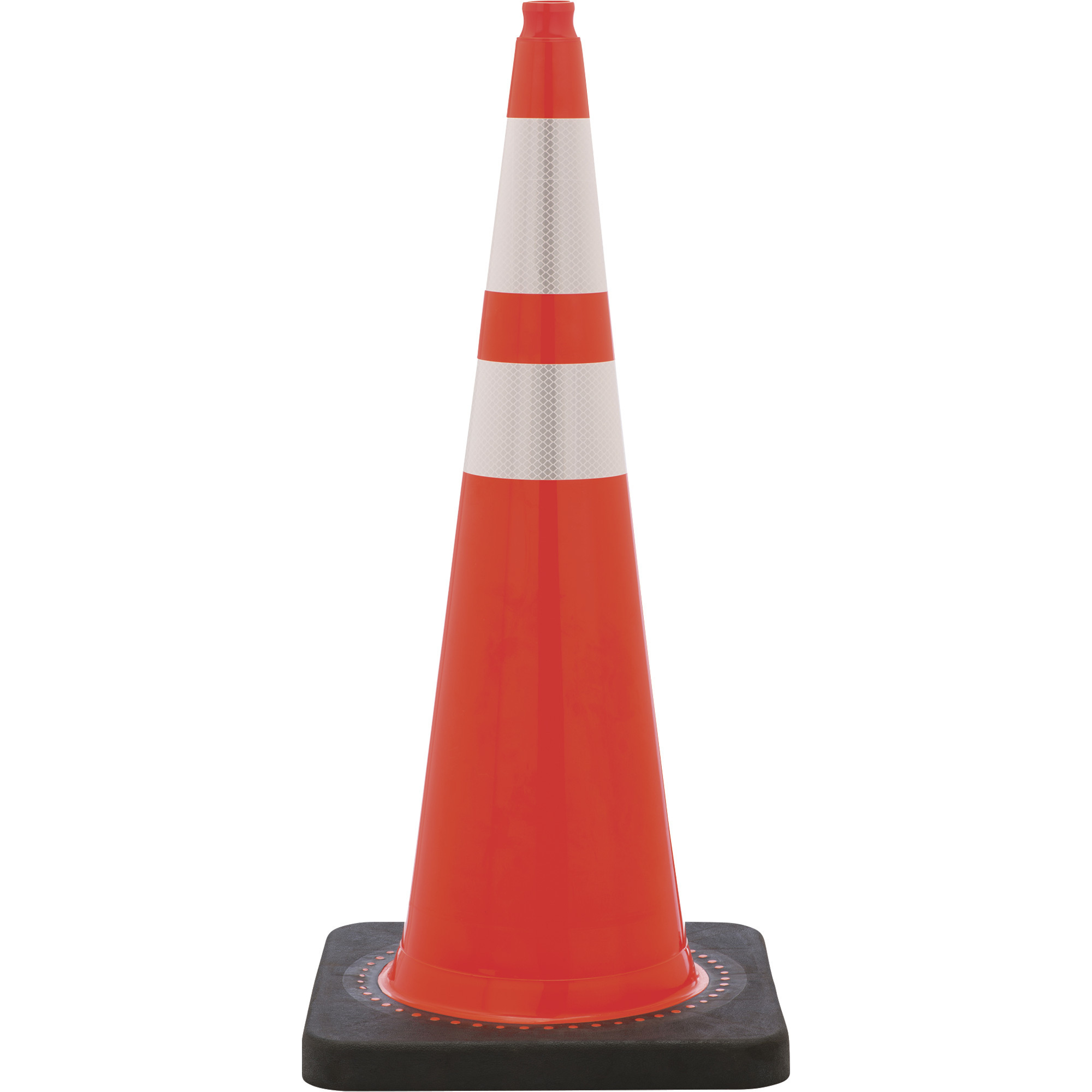 JBC Revolution Series Traffic Cone, Slim, Orange Reflective, Recessed Collar, 36in.