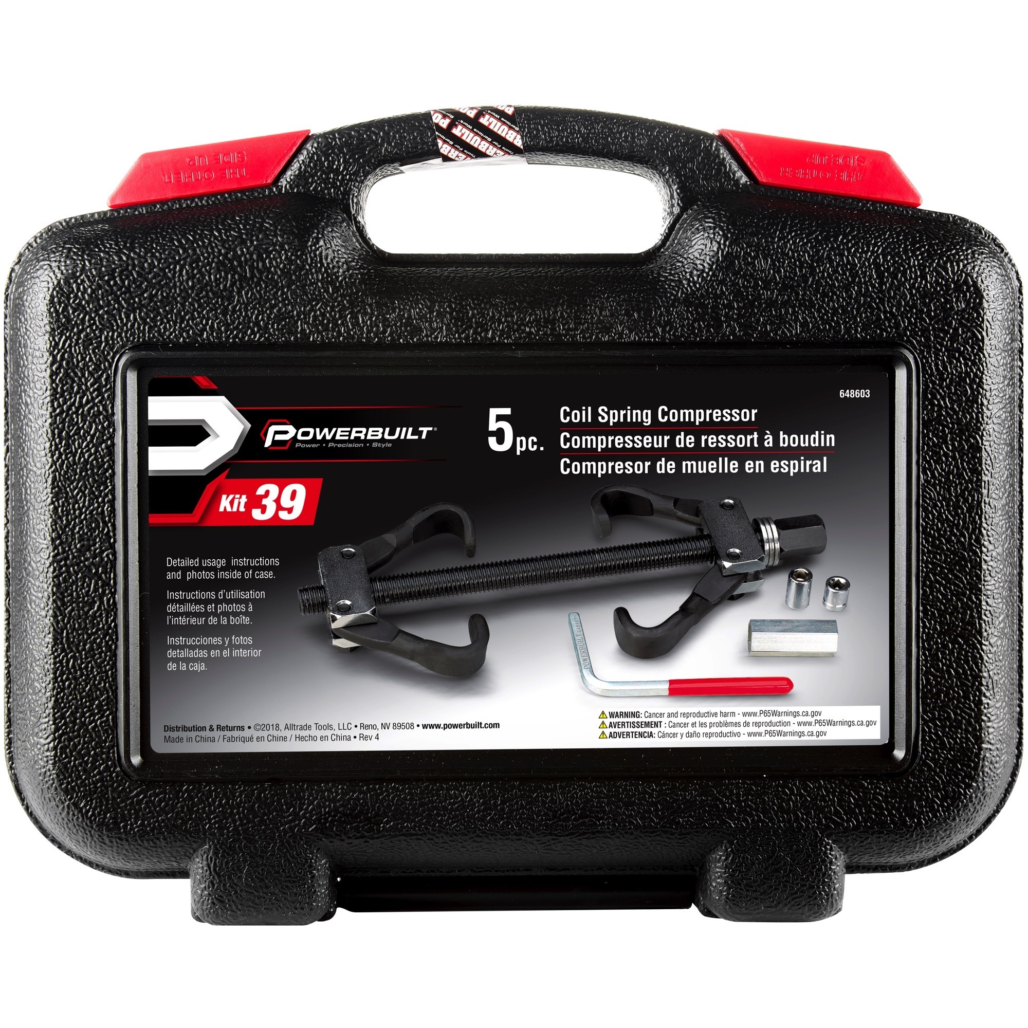 Powerbuilt 5 Pc Coil Spring Compressor Kit, Model 648603 Northern Tool