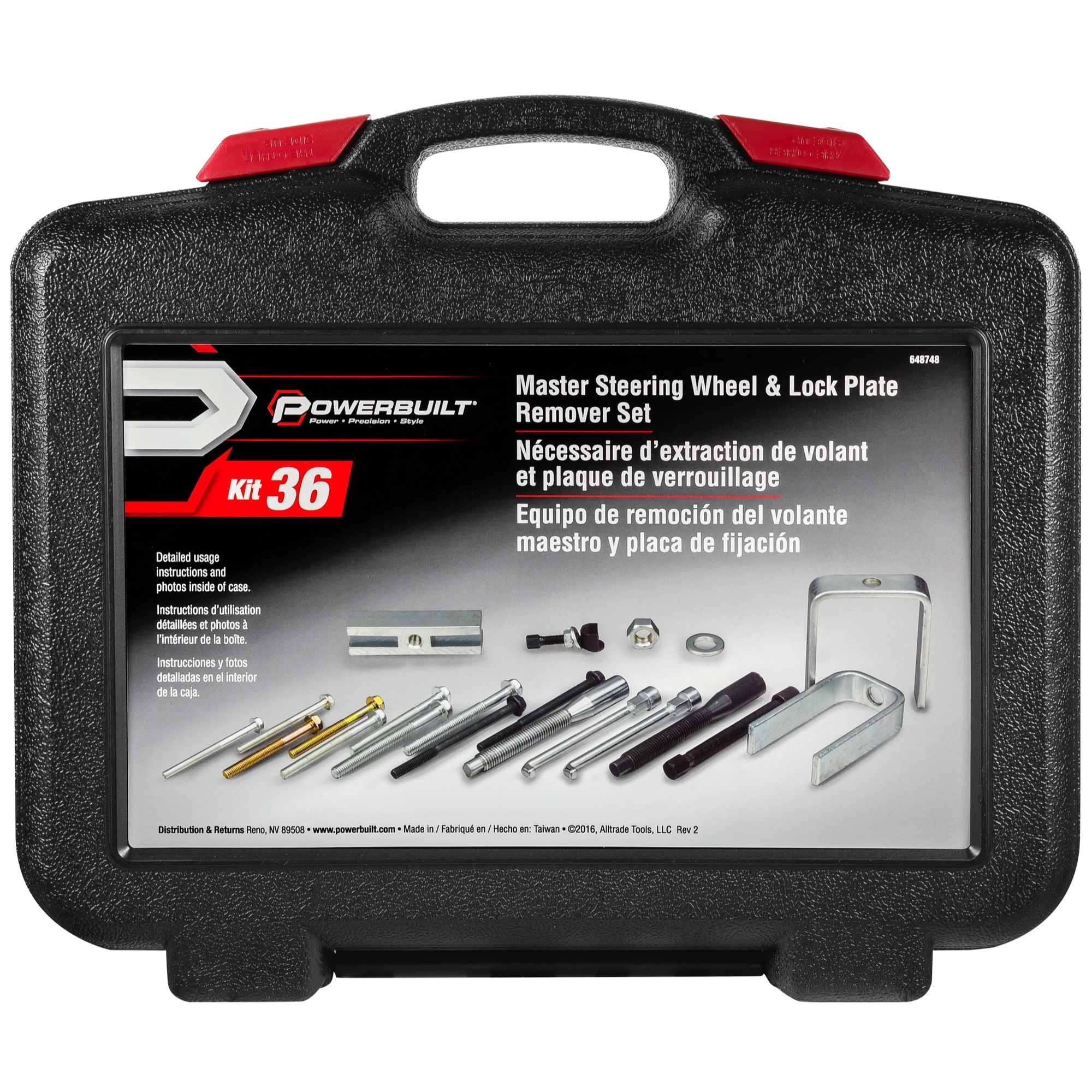 Powerbuilt Master Steering Wheel and Lock Plate Puller Kit, 21 Pc