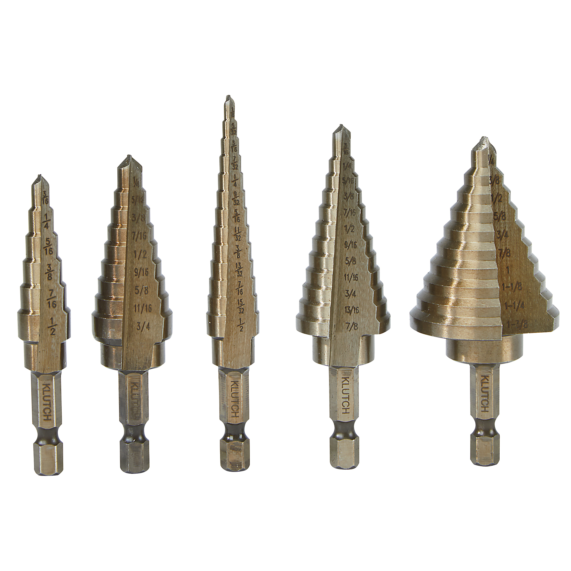 Klutch 5-Pc. Step Drill Bit Set | Northern Tool