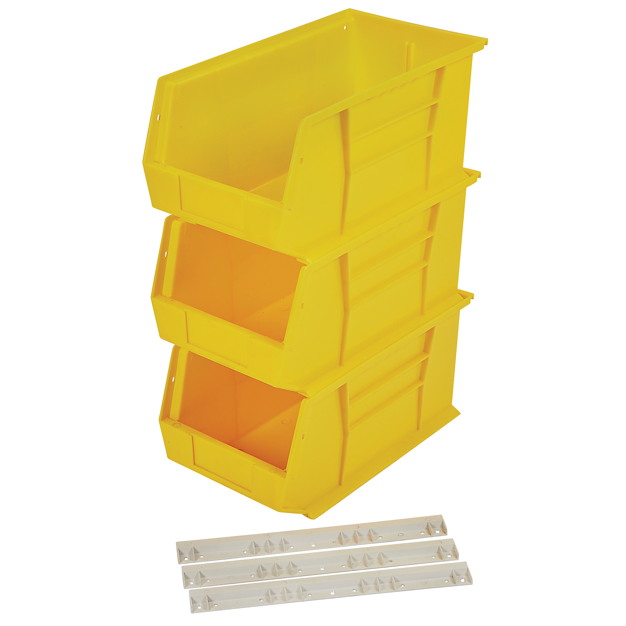 Ironton Metal Storage Rack with 3 Louvered Bins, 5 1/2in.W x 10 7/8in.D