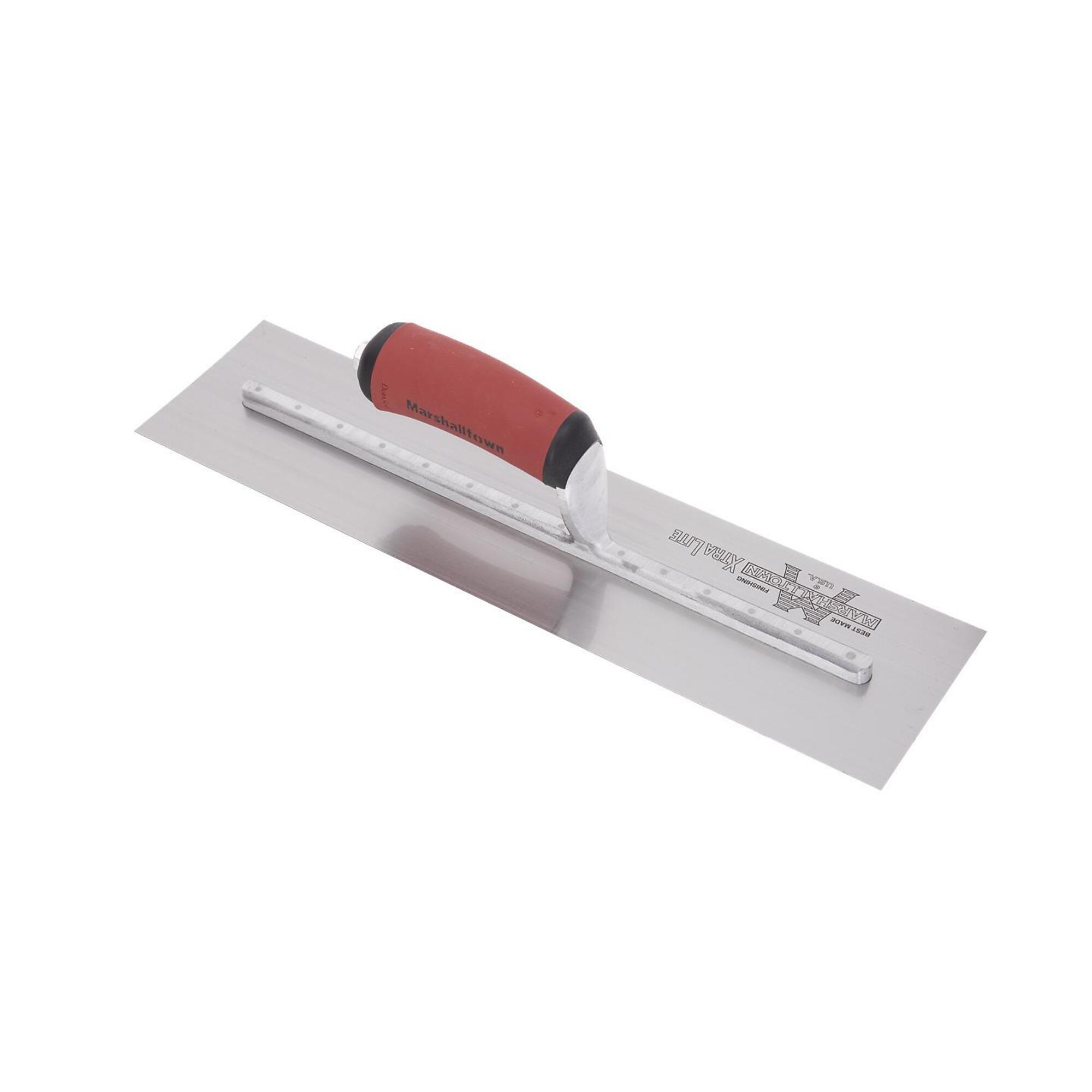 Marshalltown Finishing Trowel - 18in. x 4in., Curved DuraSoft Handle, Model# MXS81D