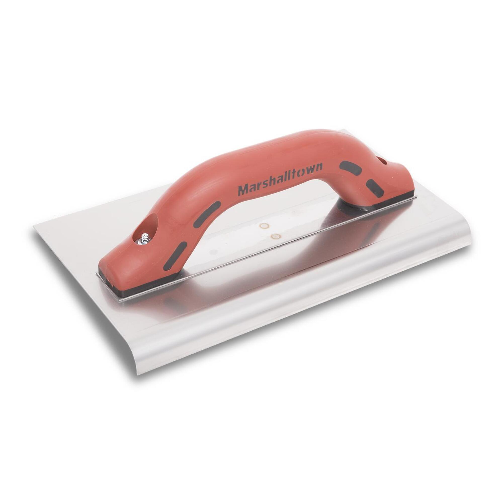 Marshalltown Big "I" Stainless Steel Edger - 10in. x 6in., 1/2in. Radius, 5/8in. Lip, DuraSoft Handle, Model# 132SSD