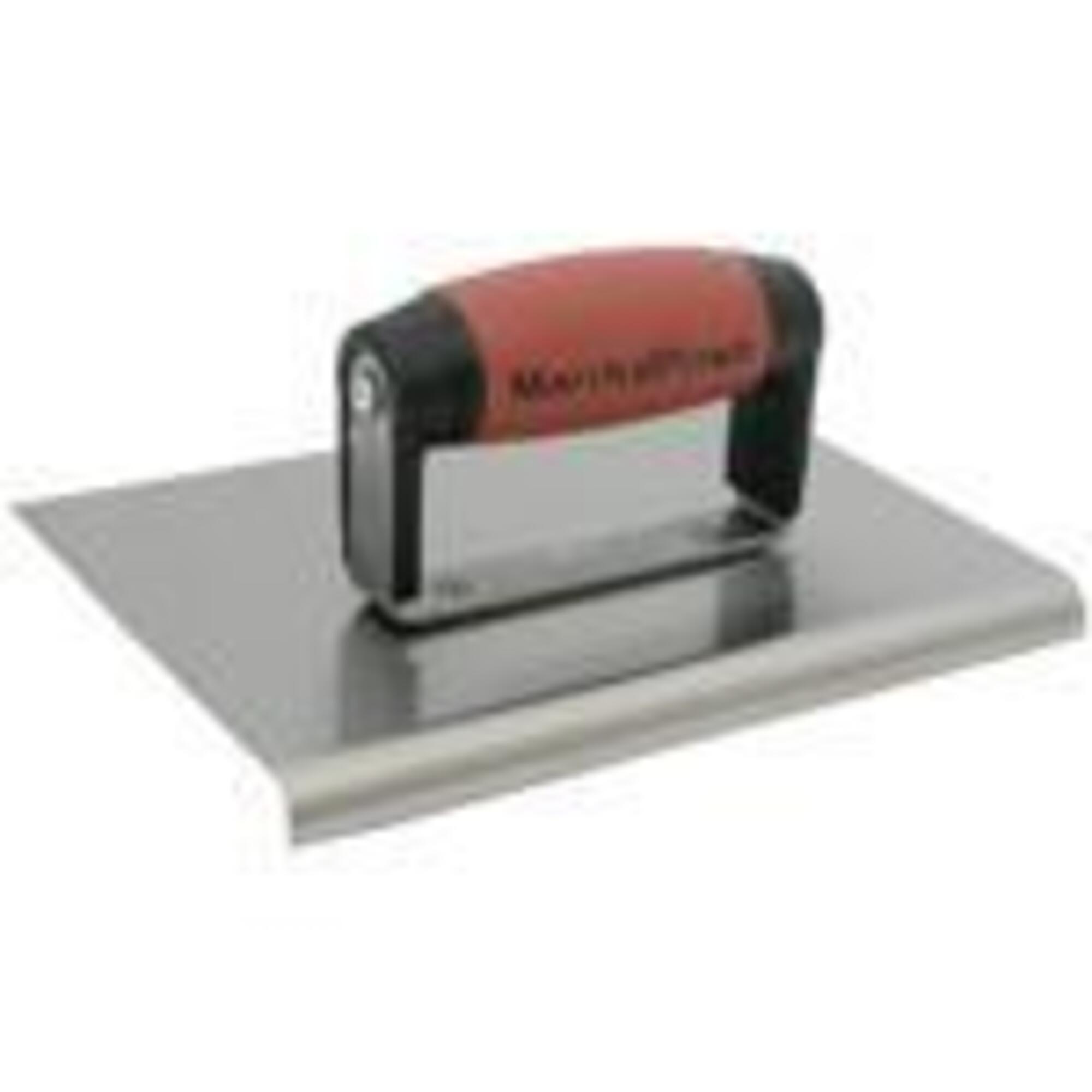 Marshalltown Stainless Steel Edger - 6in. x 6in., Straight Ends, DuraSoft Handle, Model# 162SSD