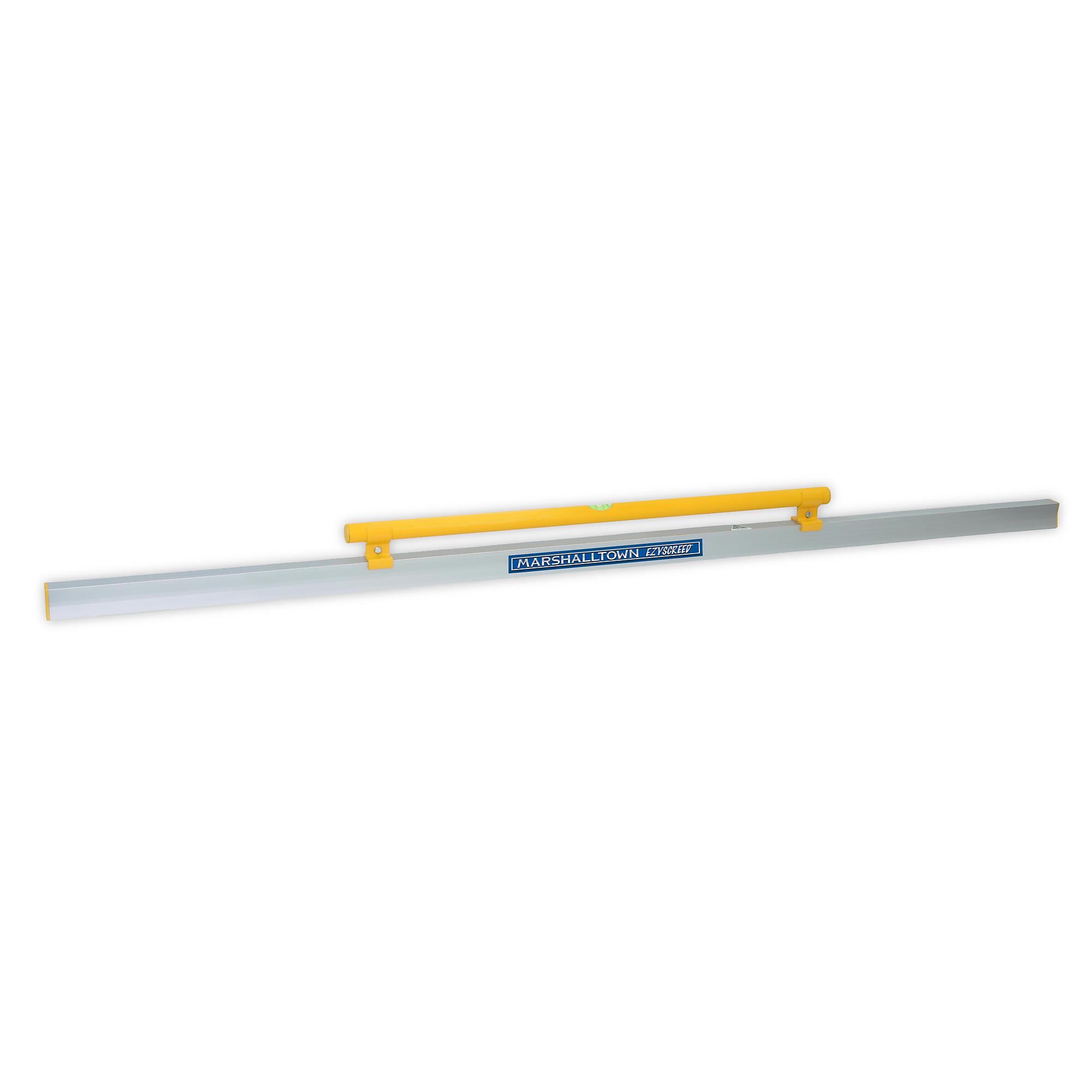 Marshalltown EZYSCREED with Level - 4ft., Dual-Edge, Lightweight Aluminum, Model# EZYSCREED4