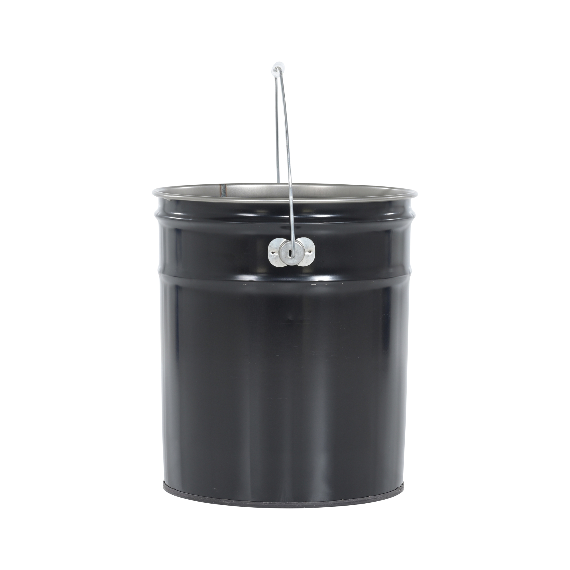 5 Gallon Black Steel Un Rated Buckets - Black