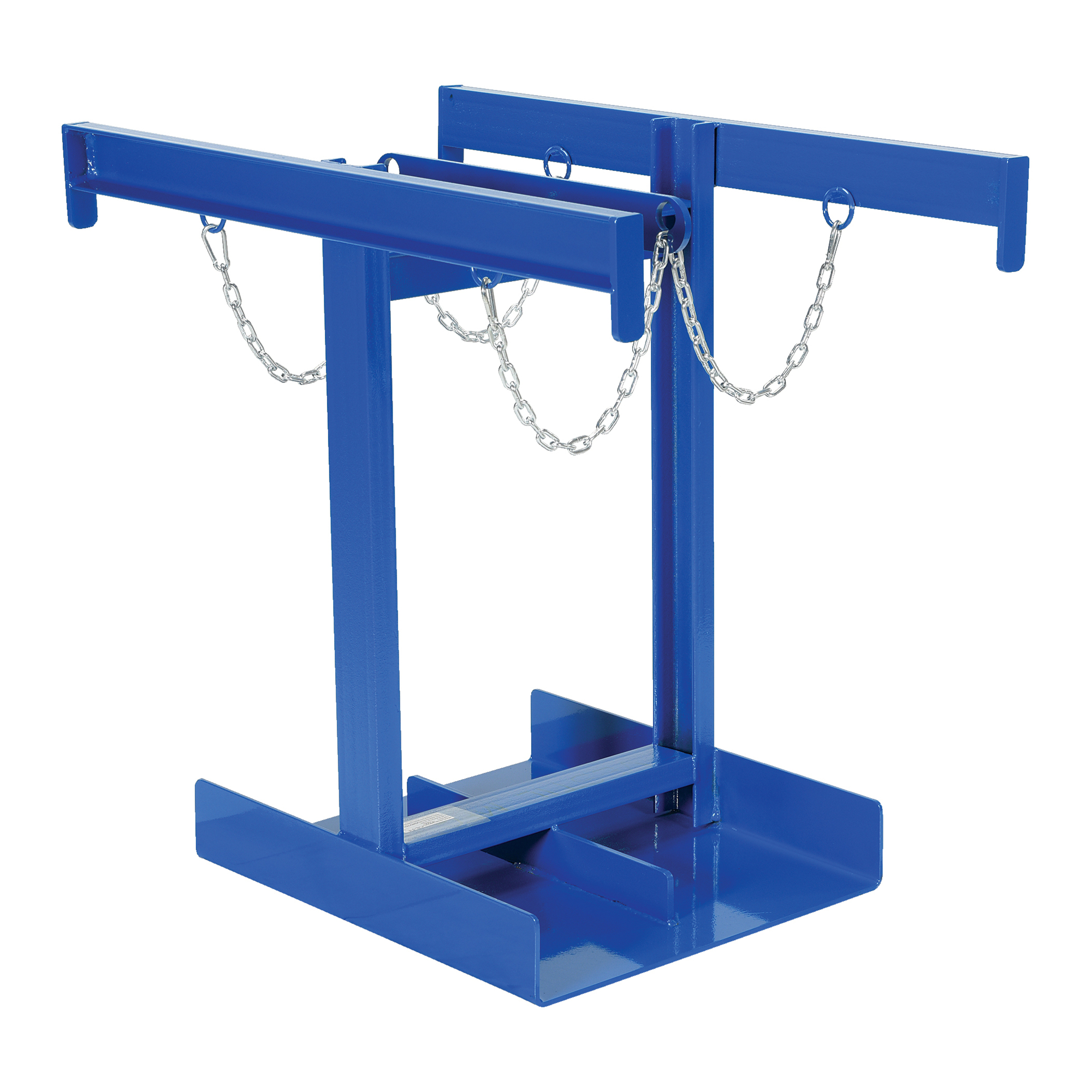 Vestil Cylinder Caddy - 4 Cylinders, Fork Mounted, Safety Chains, 35.25in.H x 38.25in.W x 24.5in.D, Model# CYL-P-4