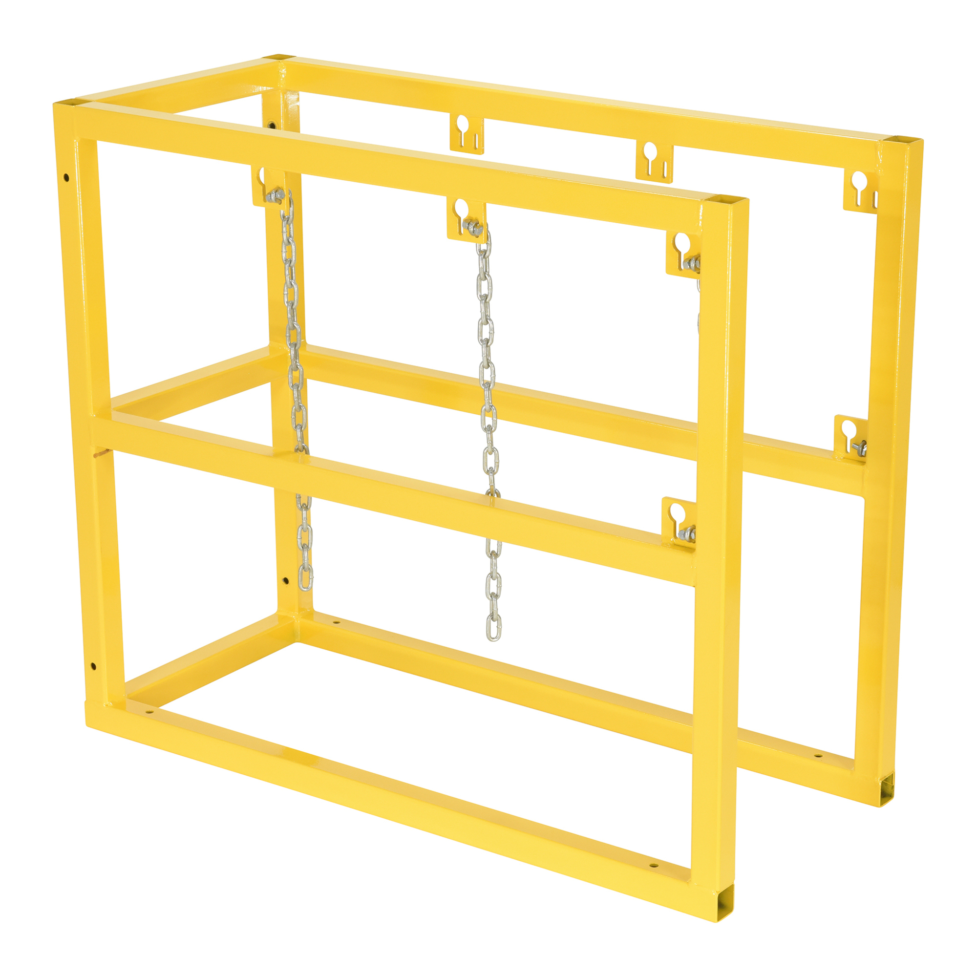 Vestil Cylinder Barricade Rack - 3 Cylinders, 32in. Height, 13.5in. Width, 34.5in. Depth, Powder-Coated, Model# CYL-FMSR-3