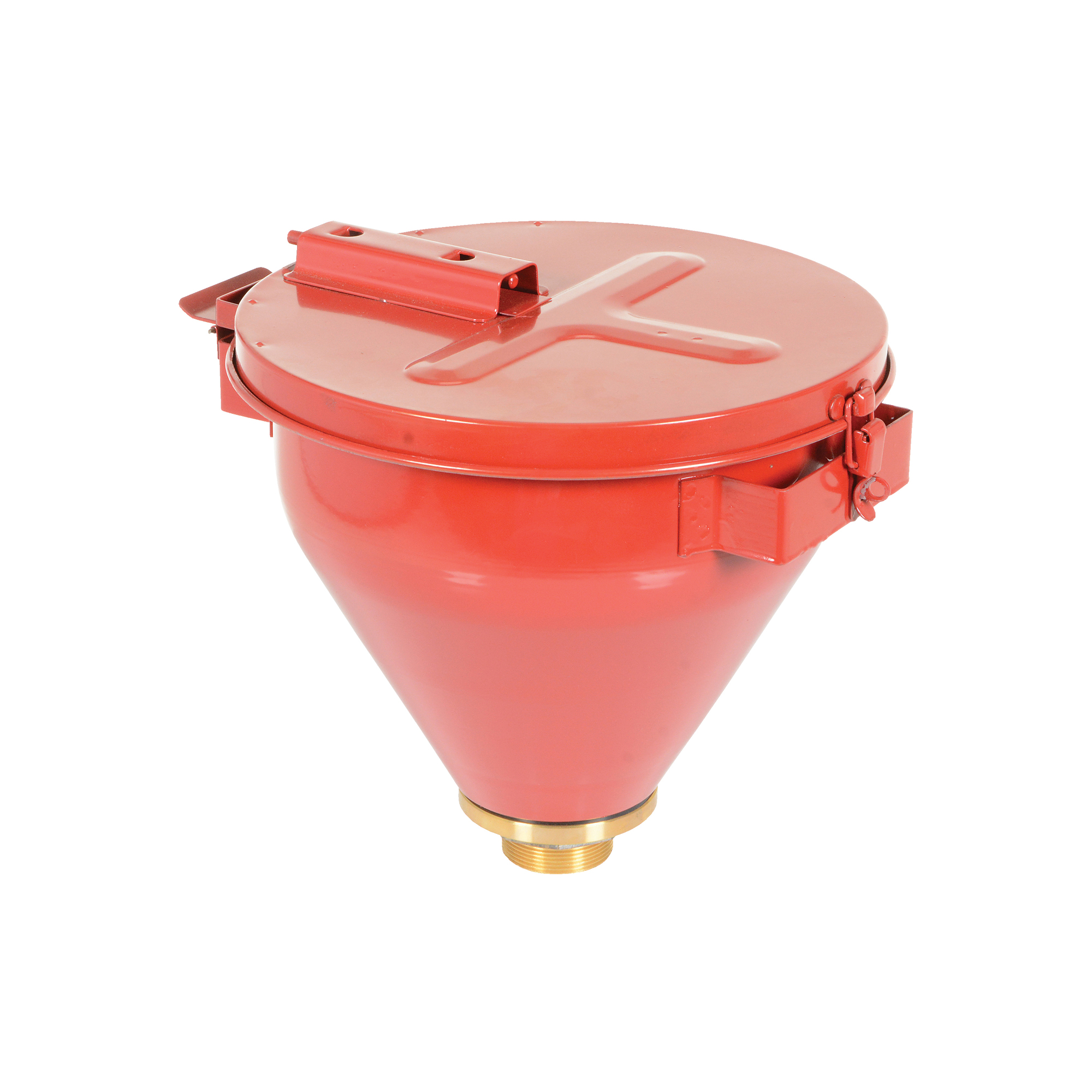 Vestil, Drum funnel with self closing lid red, Capacity 0 lb, Drum Size 55 Gal, Model# DF-S