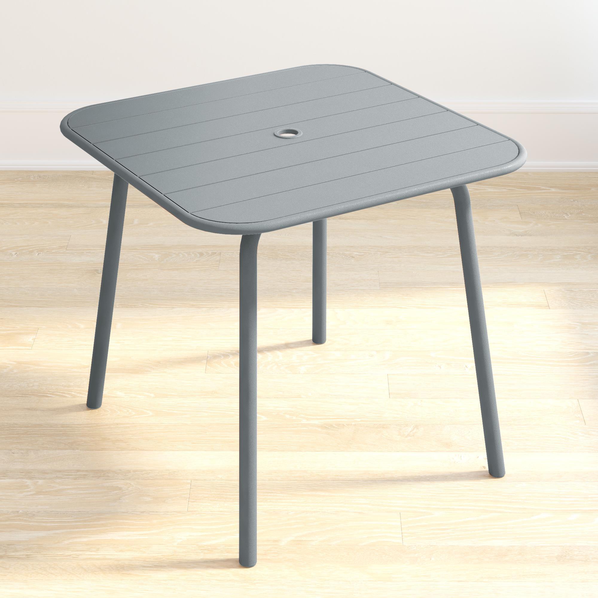 Outdoor/Indoor Dining Table, Square, Gray, 29.1in., Model# 88956LGY1E