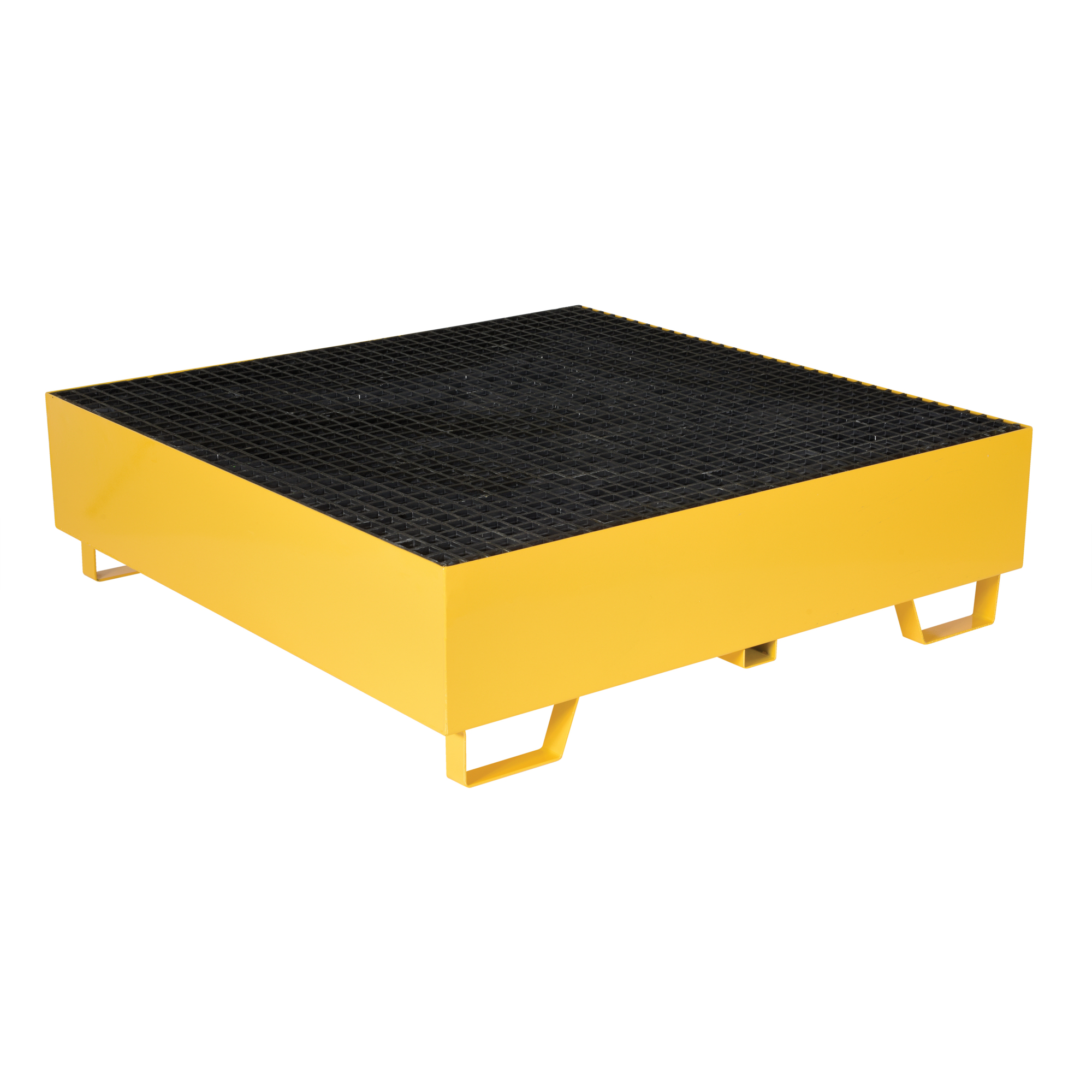Vestil Steel Drum Retention Basin - 2400 Lb. Capacity, 49in. x 49in. x 14in., Heavy-Duty, Model# VSRB-YL-4