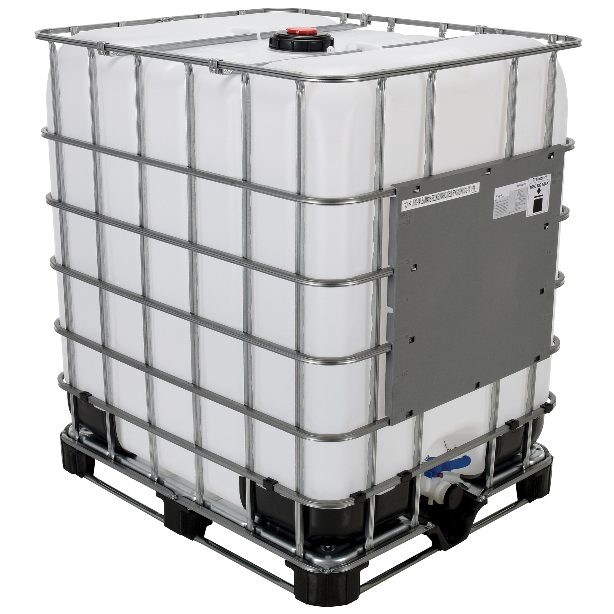 Vestil Intermediate Bulk Container - 330 Gallon, 48in. x 40in. x 53in., Steel and Plastic, Model# IBC-330