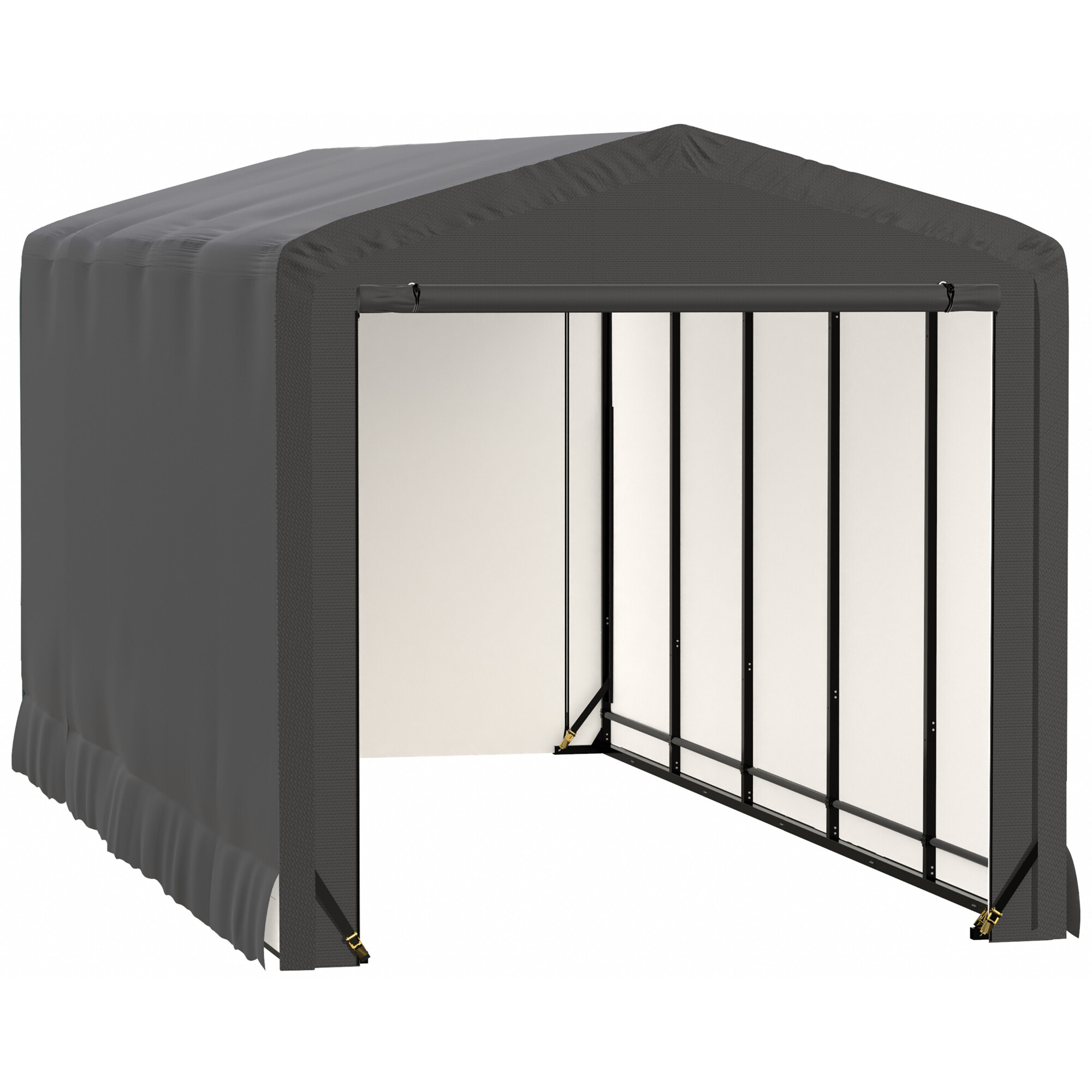 ShelterLogic ShelterTube Wind and Snow Rated Garage - 10ft. x 23ft. x 10ft., Gray, Waterproof, Model# SQAACC0103C01002310