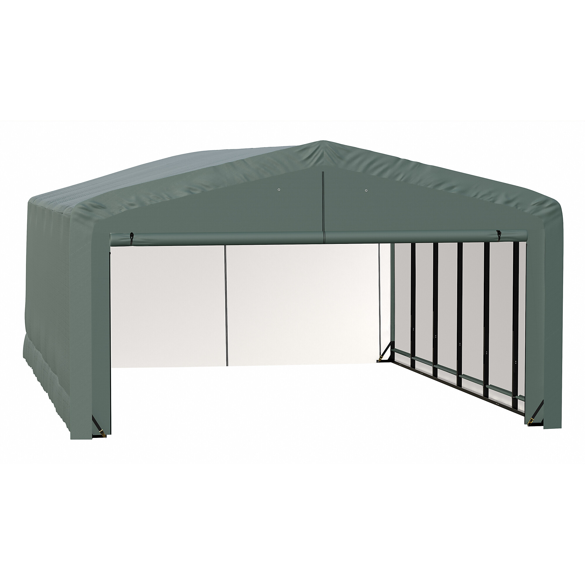 ShelterLogic ShelterTube Wind and Snow Rated Garage - 20ft. x 27ft. x 12ft., Industrial-Strength Steel Frame, Waterproof Fabric Cover, Model# SQAADD0104C02002712