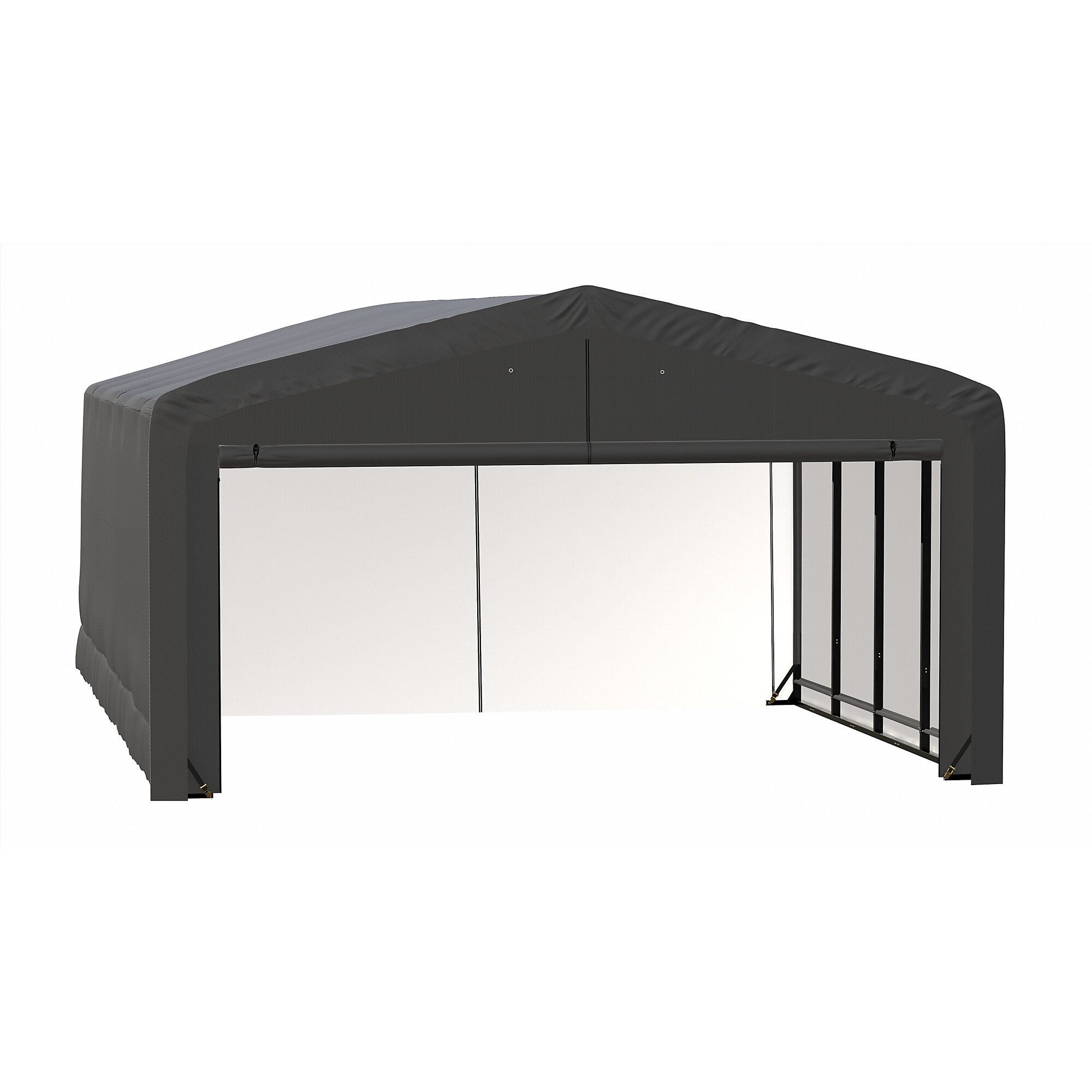 ShelterLogic ShelterTube Wind and Snow Rated Garage - 20ft. x 32ft. x 12ft., 9 Oz. Waterproof Fabric, Gray, Model# SQAADD0103C02003212
