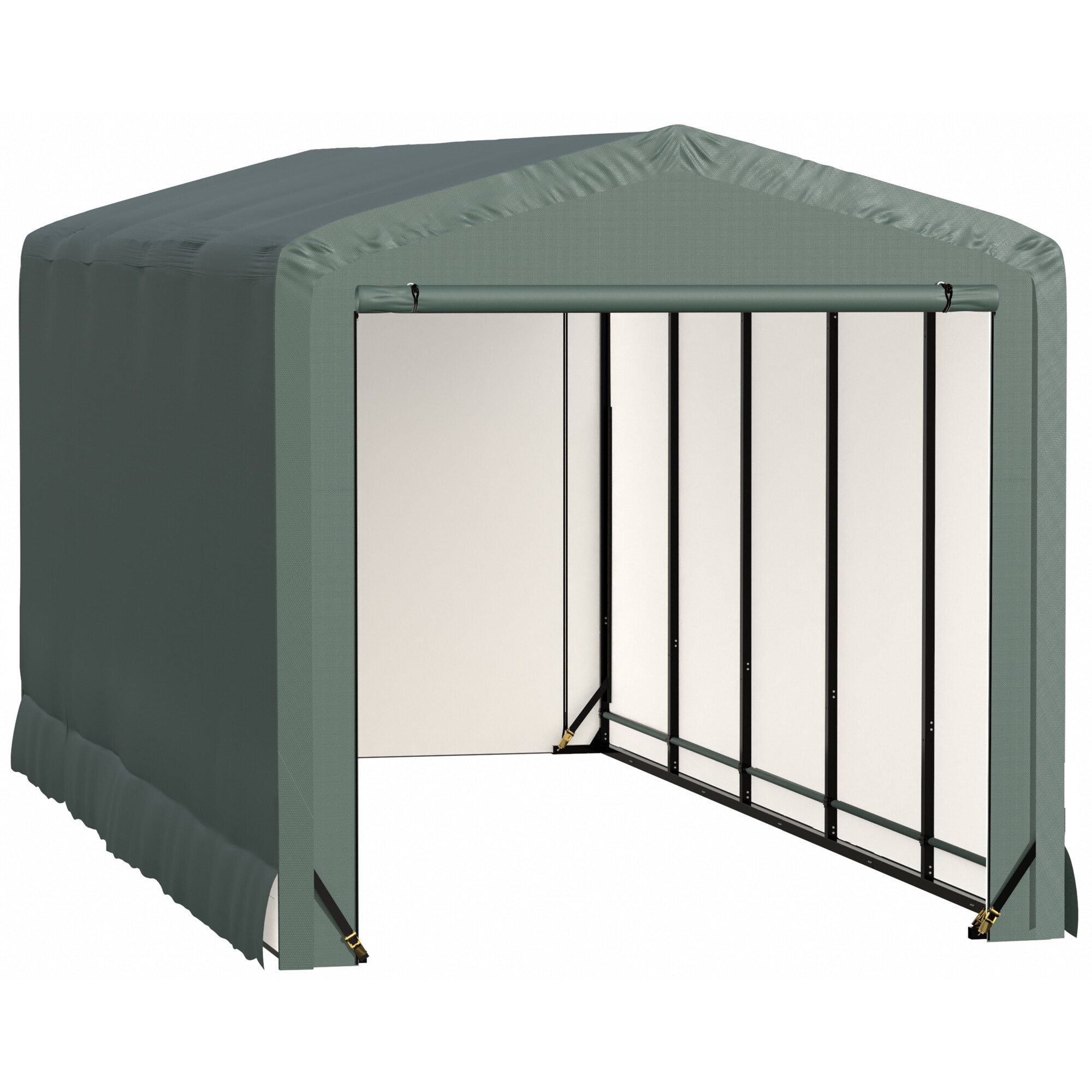 ShelterLogic ShelterTube Wind and Snow Rated Garage - 10ft. x 23ft. x 10ft., 9 Oz. Waterproof Fabric, Industrial-Strength Steel Frame, Model# SQAACC0104C01002310