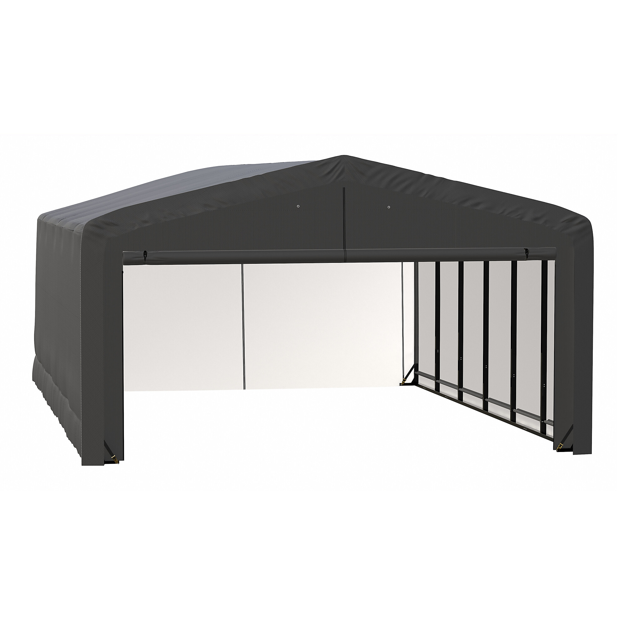 ShelterLogic ShelterTube, ShelterTube Wind Snow Rated Garage 20x27x12 Gray, Length 27 ft, Width 20 ft, Model# SQAADD0103C02002712