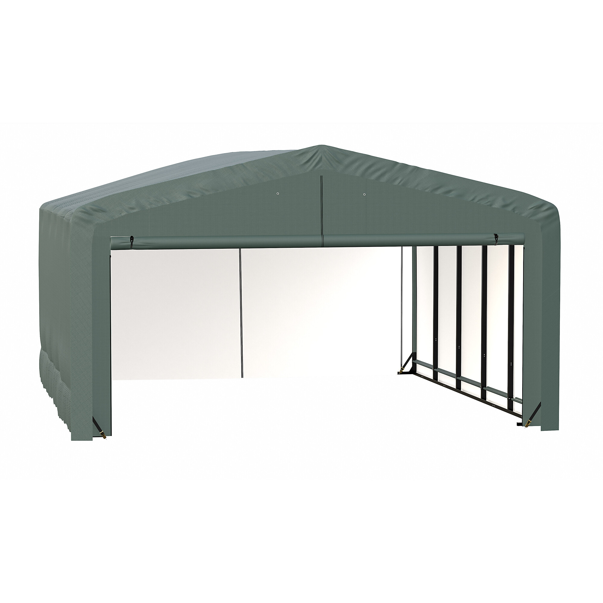 ShelterLogic ShelterTube Wind and Snow Rated Garage - 20ft. x 23ft. x 12ft., 35 PSF Snow Load, 65 MPH Wind Rating, Waterproof Fabric, Model# SQAADD0104C02002312