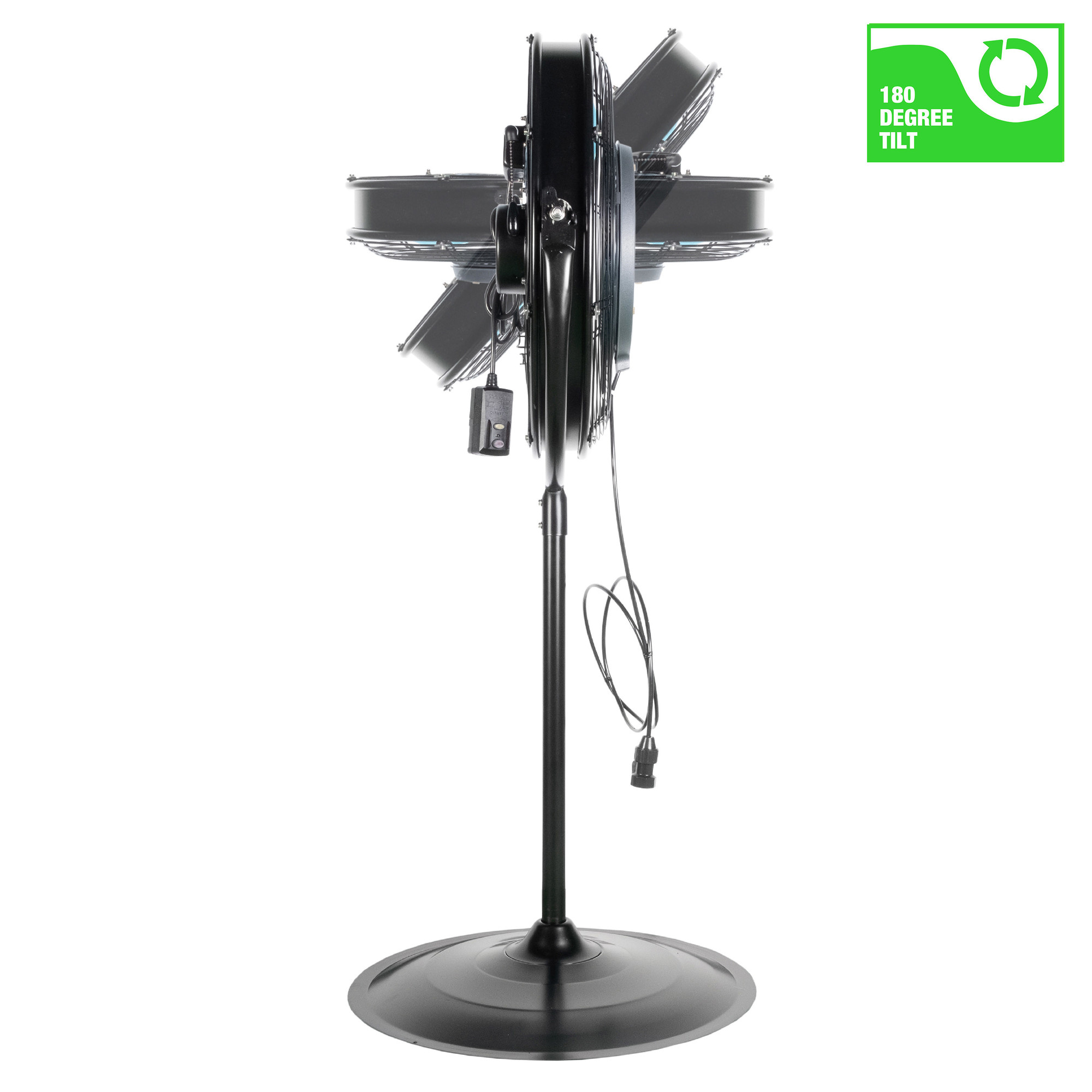 OEMTOOLS, Tilting Pedestal Misting Fan, Fan Diameter 20 in, Air