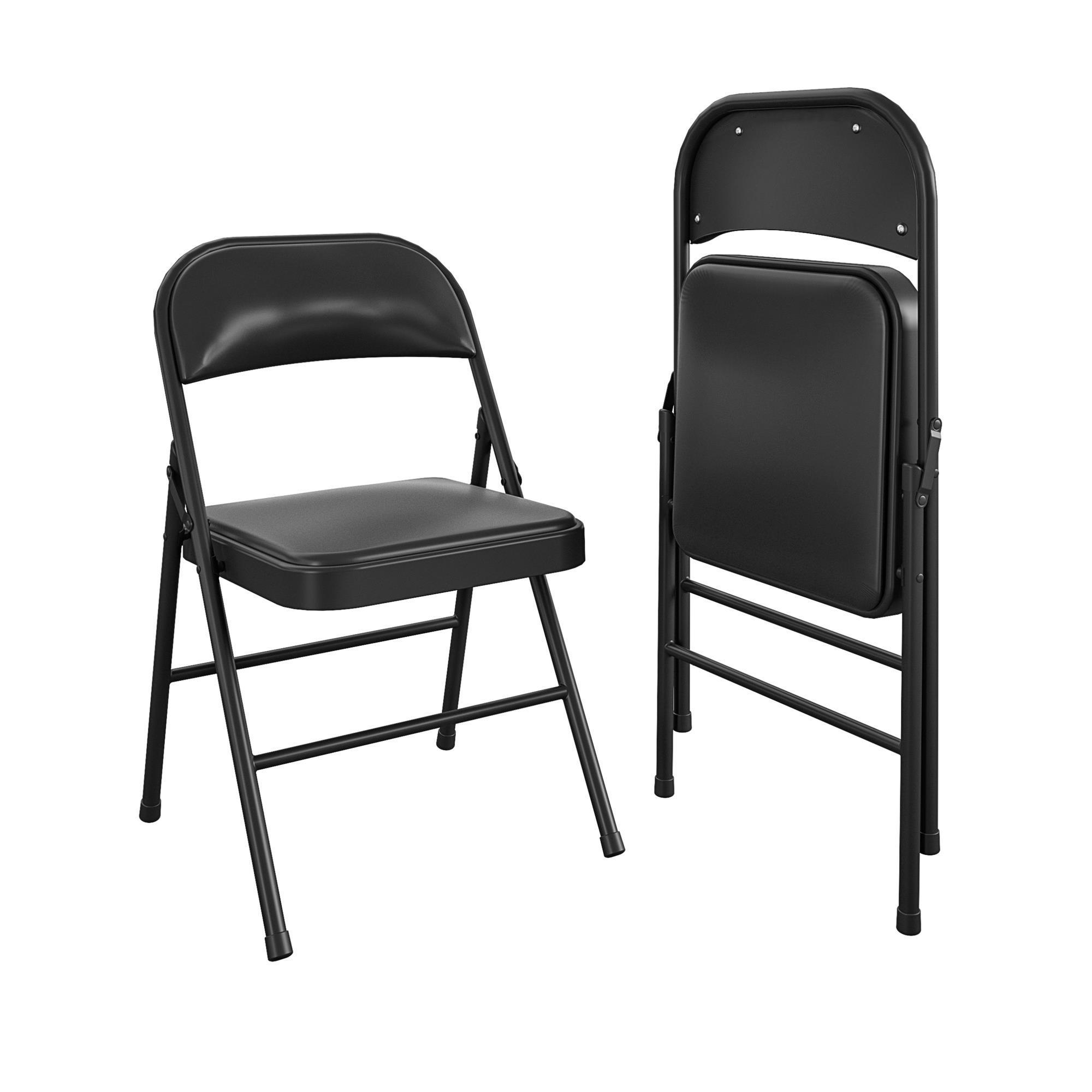 Cosco Black Padded Fabric Folding Chair