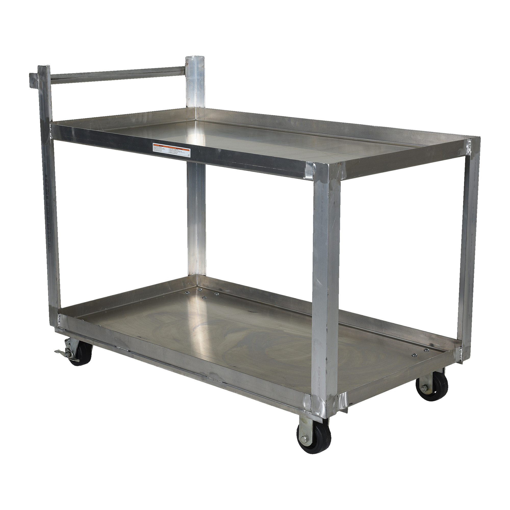 Vestil Aluminum Service Cart - 2 Shelves, 660-Lb. Capacity, Model# SCA2-2840
