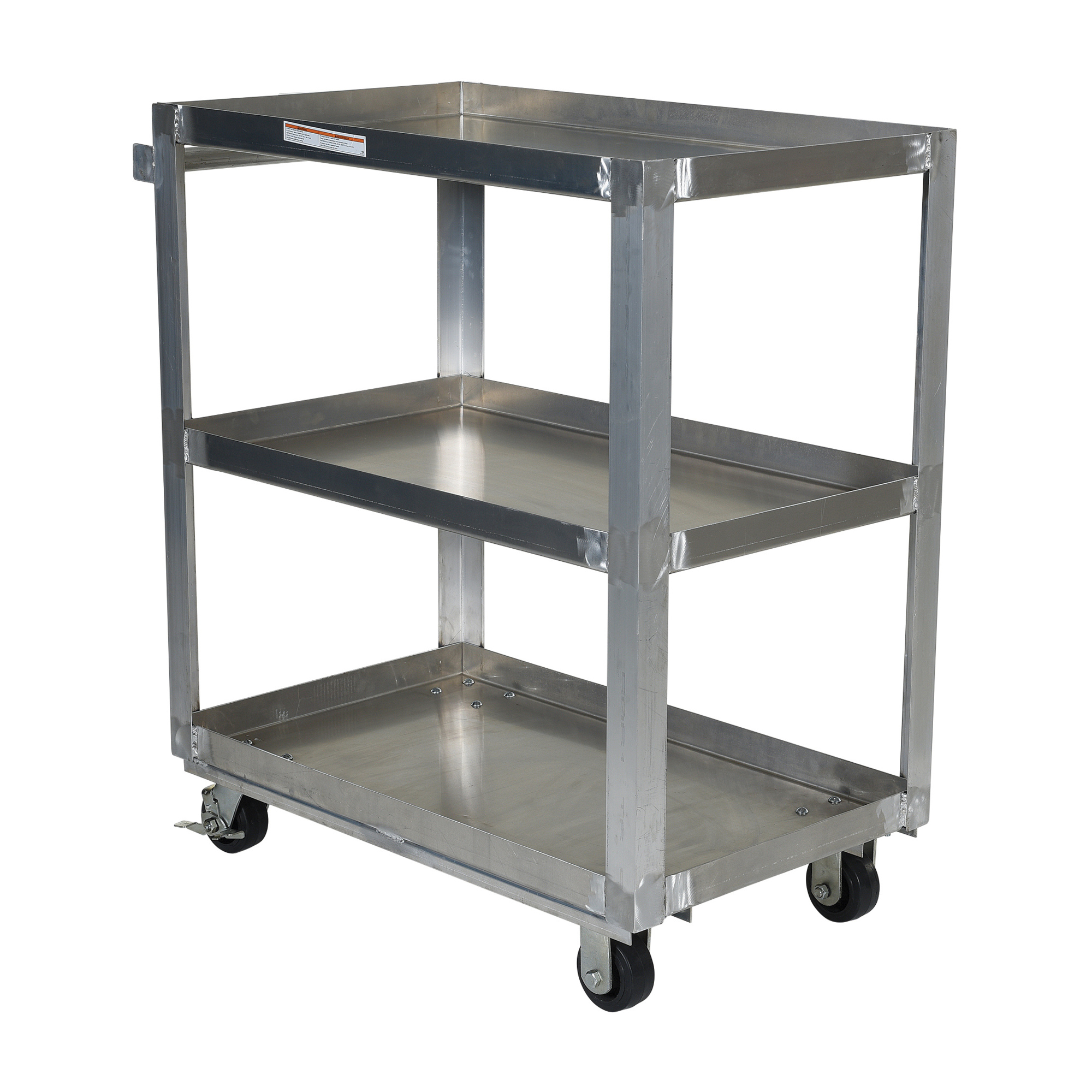 Vestil Aluminum Service Cart - 3 Shelves, 660-Lb. Capacity, Model# SCA3-2236