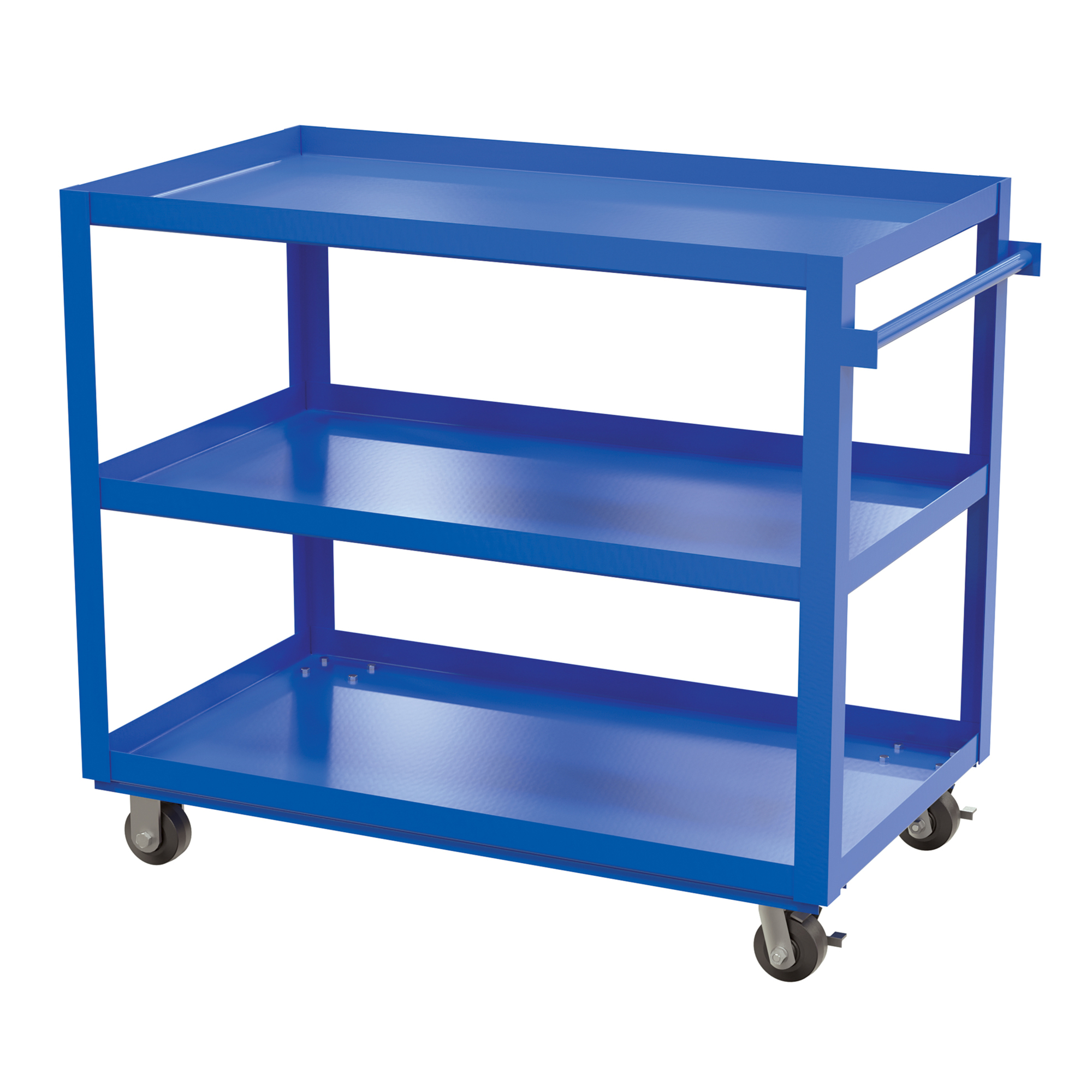 Vestil Steel Service Cart - 3 Shelves, 1000-Lb. Capacity, Model# SCS3-2848