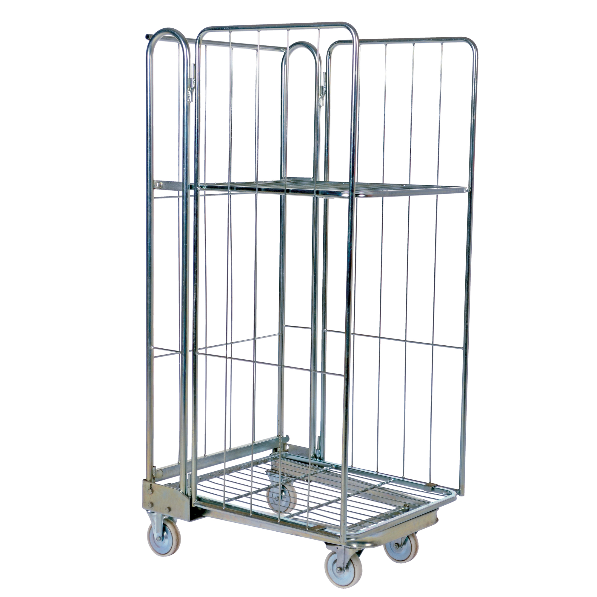 Galvanized Metal Bin Rolling Storage Rack