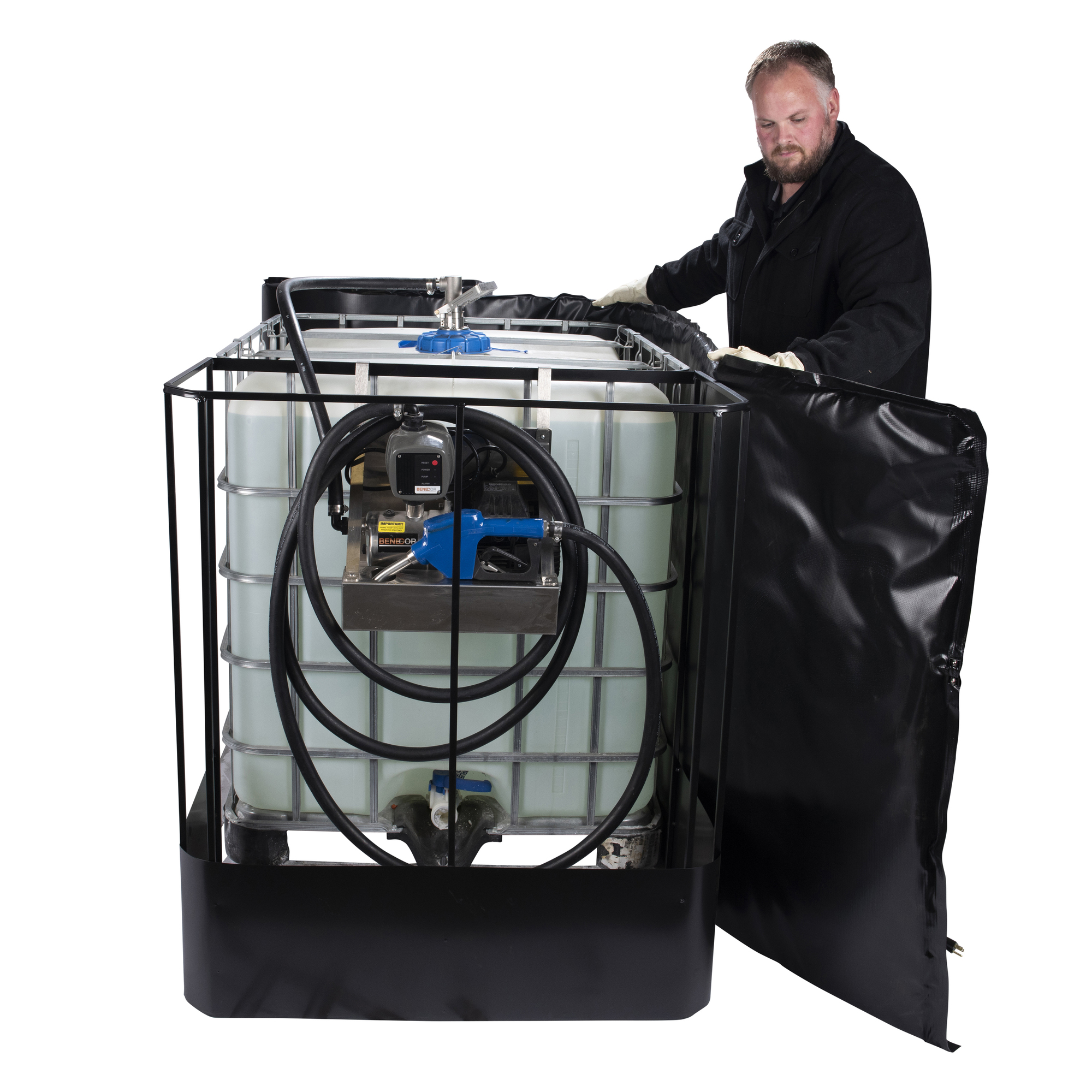 Powerblanket, 275-Gal DEF IBC Tote Heater, Gray, Fixed Temp 70°F, Volts 120, Model# TH275DG