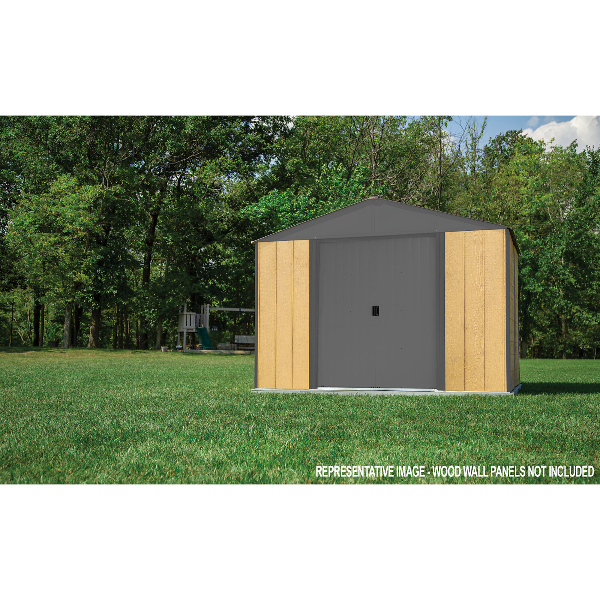 Arrow Storage Products Ironwood, Ironwood Steel Hybrid Shed Kit, Length 7.9 ft, Width 103 ft, Model# IWA108