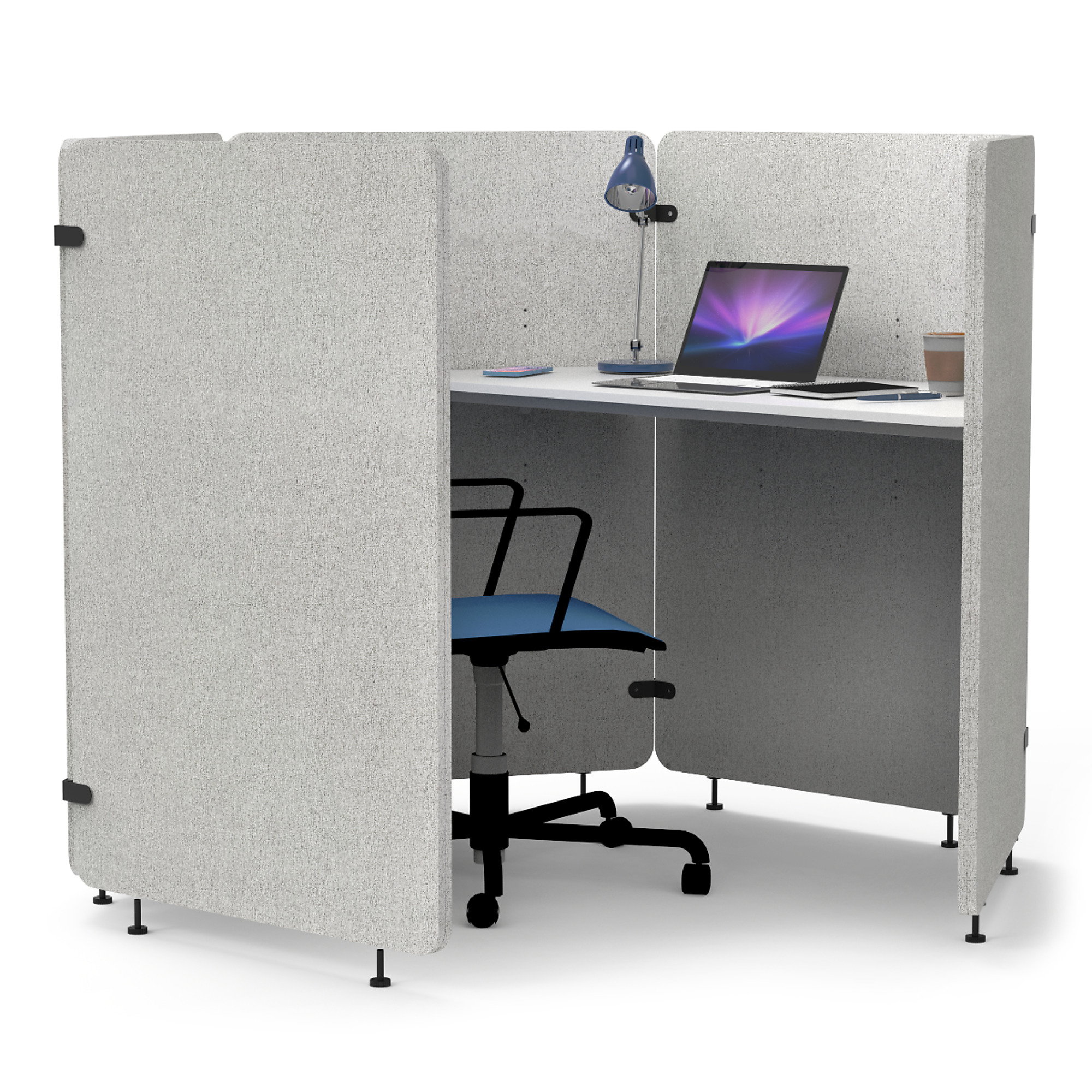Luxor - Reclaim Acoustic Work Pod - 5 panels, Fabric, 54.5in. x 73 in., Model# RCLMWP5