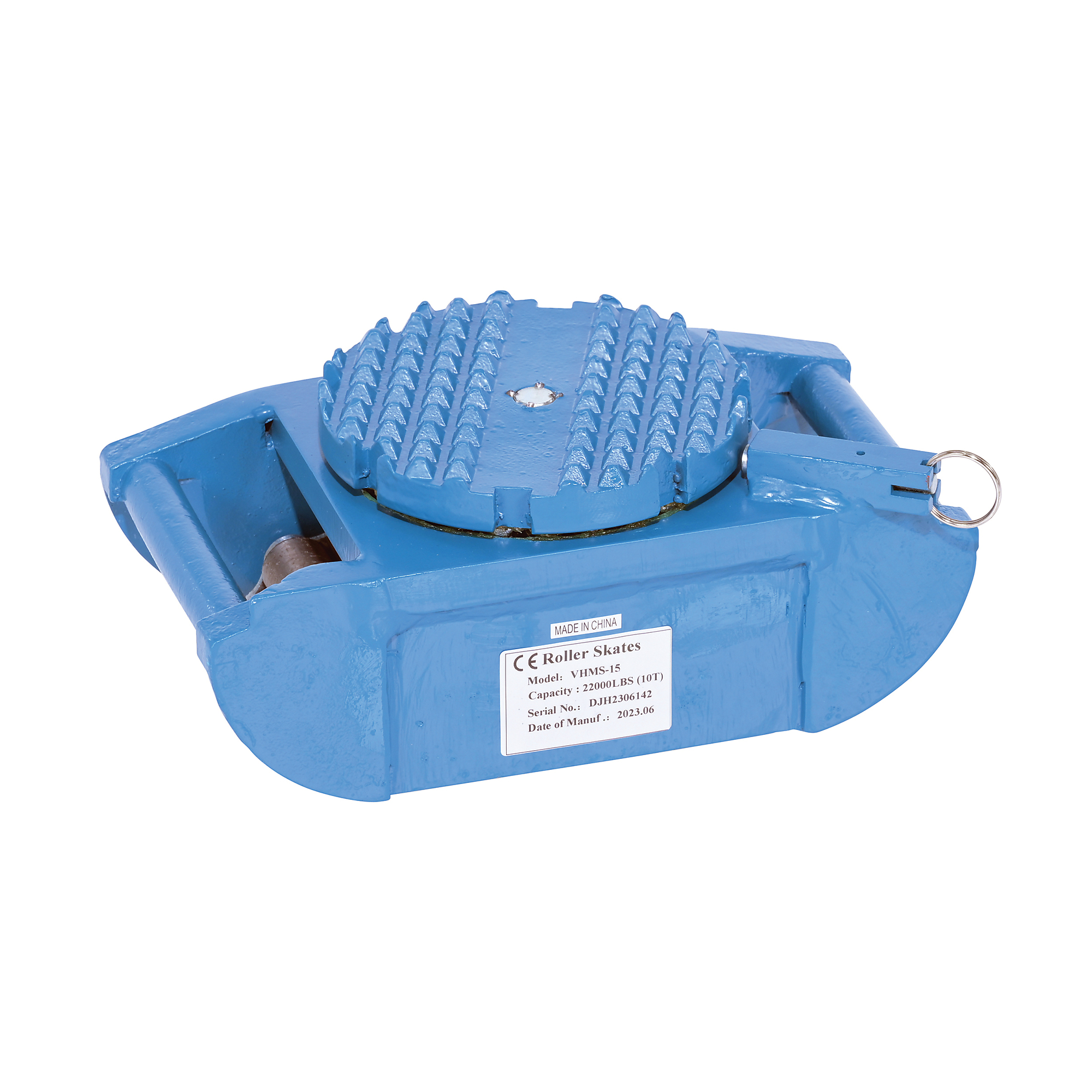 Vestil Steel Machine Roller - 10.5in. x 5.75in., 22,000-Lb. Capacity, Swivel Tops, Model# VHMS-15