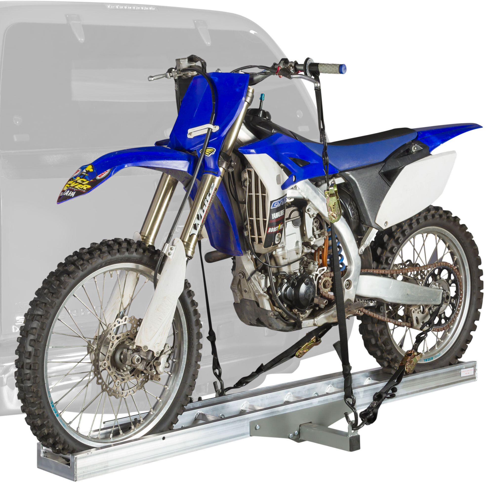 Black Widow, Alum. Motorcycle Carrier - 400 lb. Capacity, Capacity 400 lb, Receiver Size 2 in, Material Aluminum, Model# AMC-400