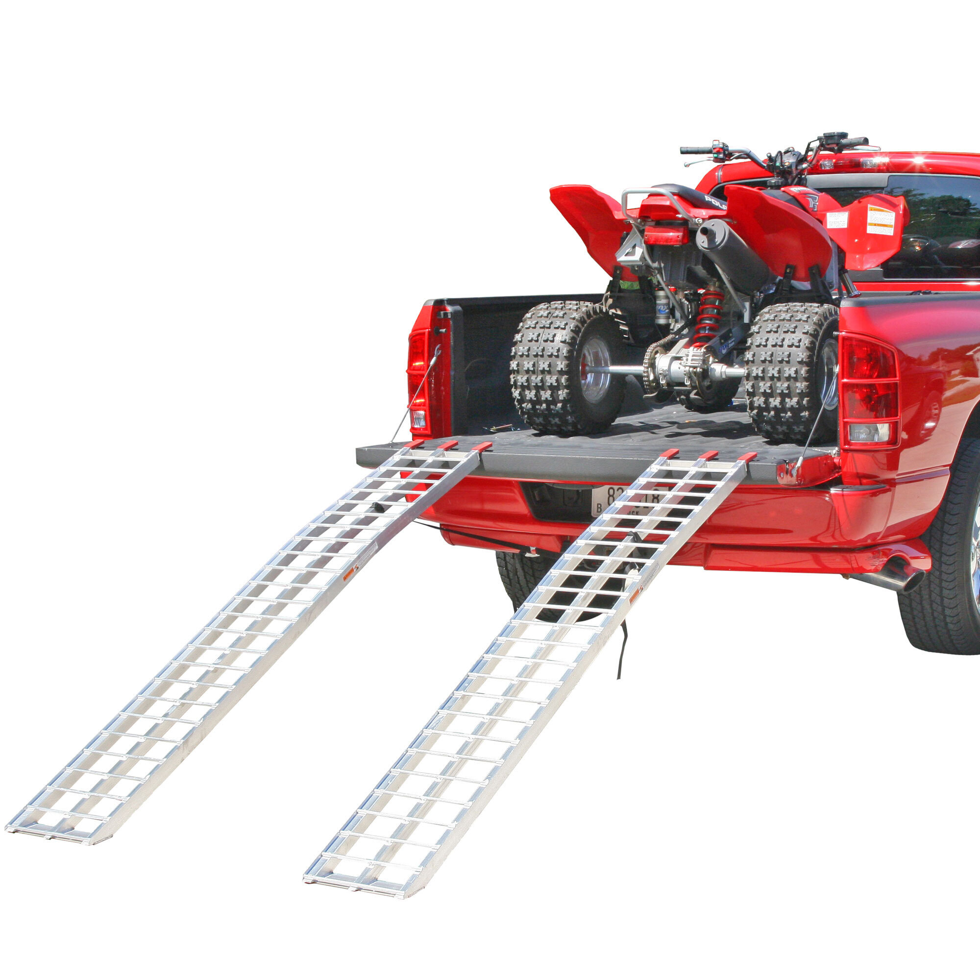 Black Widow, Alum. Arched Dual ATV Ramps with Rubber Fingers, Material